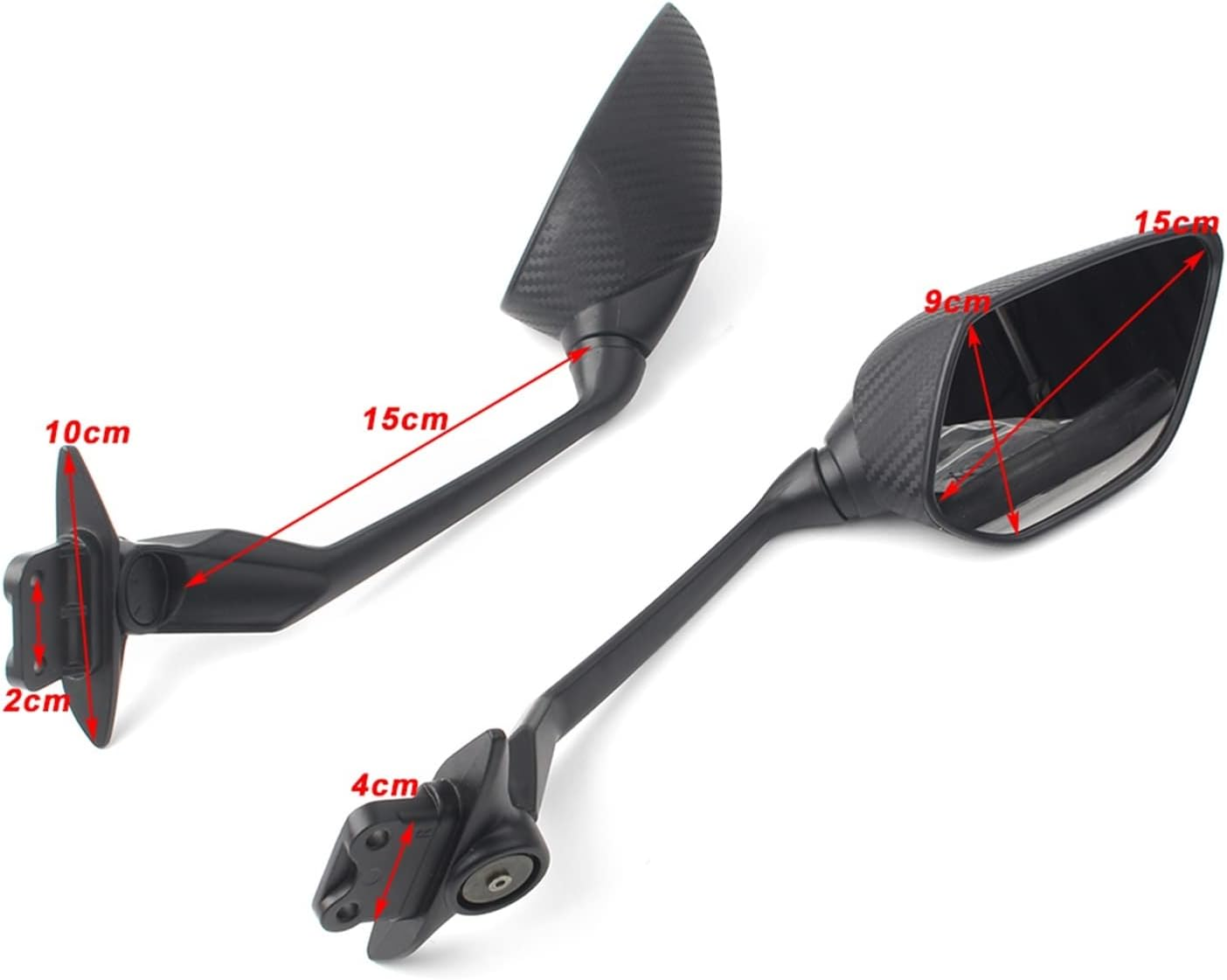 Jfqm 1 Pair Motorbike Rearview Mirror Rear View Side Mirrors Fit for Yamaha T-MAX 530 2012 2013 2014 TMAX 530 12 13 14 image number 2