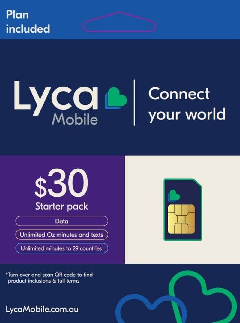 Lyca Mobile Unlimited Plan S Prepaid SIM 80GB $30 for $9 image number 1