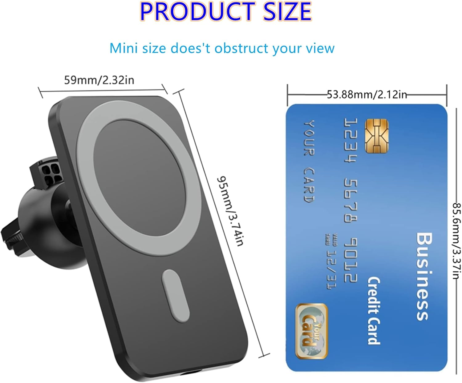 Cekell Magnetic Wireless Car Charger Mount/Holder for Iphone 13/13 Pro/12 Pro Max/13 Mini 12/12 Pro/12 Pro Max/12 Mini, Fast Charging, Rotate 360 Degrees image number 5