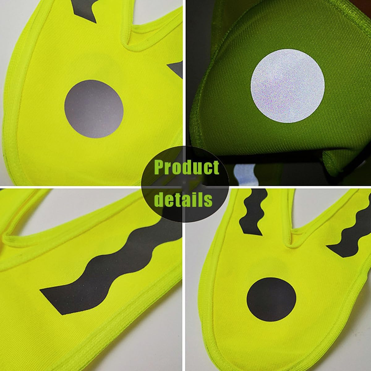 Weenwill Kids Hi Vis Vests,2 Pcs Reflective Safety Vest for Kids V-Shaped Jackets Children'S High Visibility Reflective Waistcoat for Cycling,Night Running,Dog Walking,Kid'S Outdoor Activities, Yellow image number 5