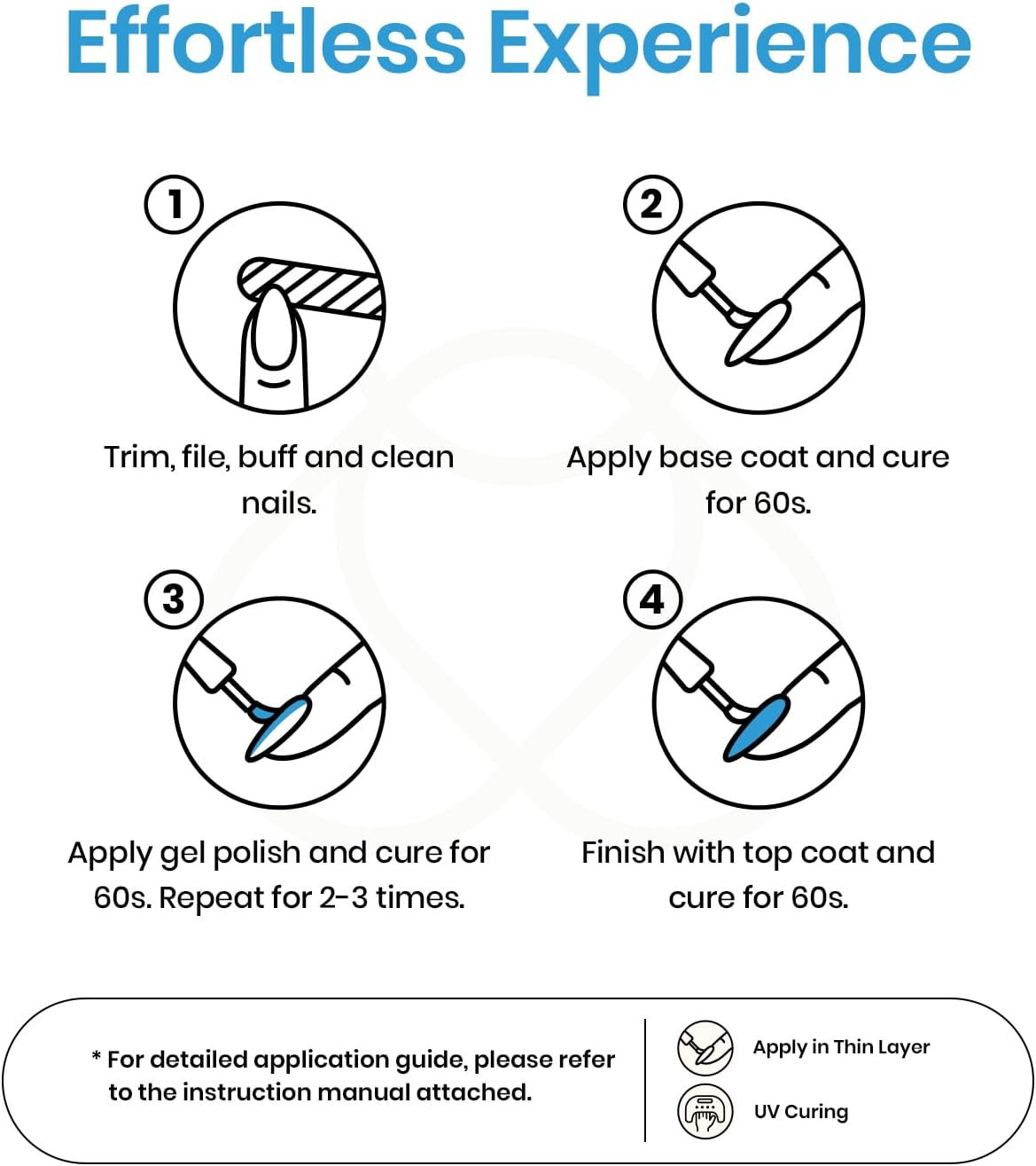 Beetles Gel Polish Gel Polish Set, 6 Colors Blue Orange Glitter Green Gel Polish Kit, Soak off UV LED Nail Lamp Nail Art Manicure Kit, DIY Home Salon Women and Girls image number 6