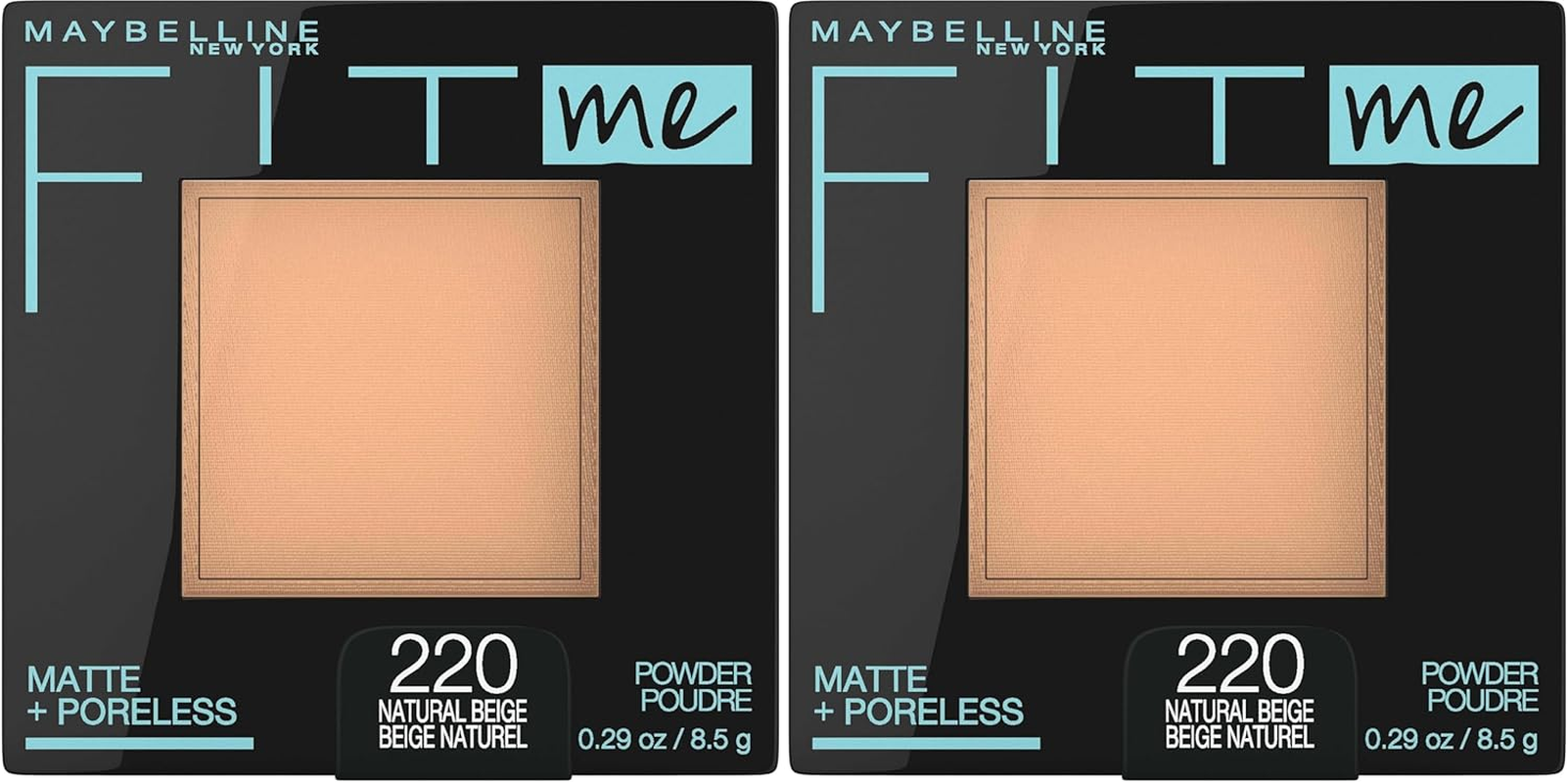 Maybelline New York Fit Me Matte & Poreless Pressed Powder - Natural Beige 220 (Pack of 2) image number 3