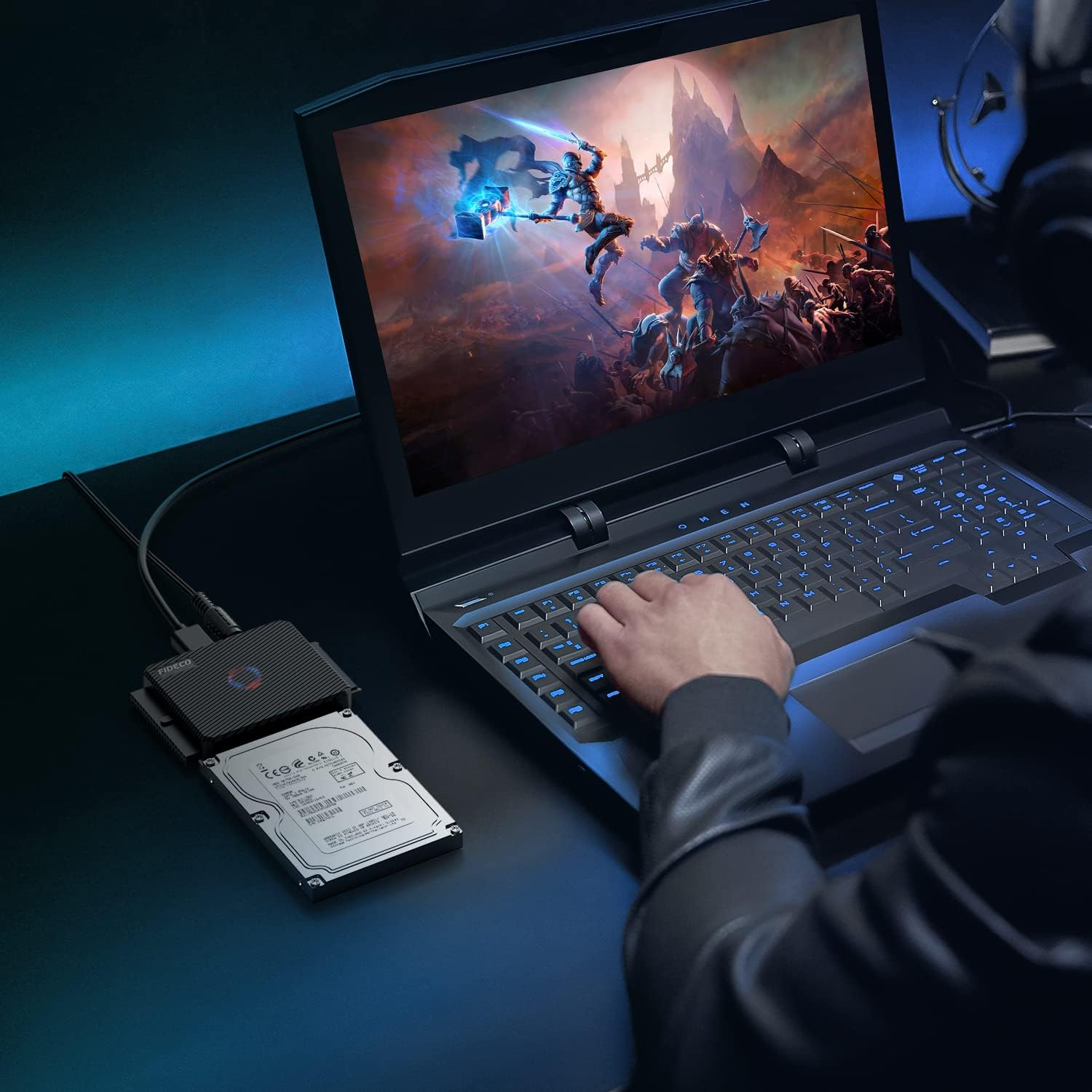 FIDECO SATA/IDE to USB 3.0 Adapter, Hard Drive Cable Converter for Universal 2.5/3.5 Inch IDE and SATA External HDD SSD, 5.25-Inch DVD-ROM/CD-ROM/CD-RW/DVD-RW image number 6