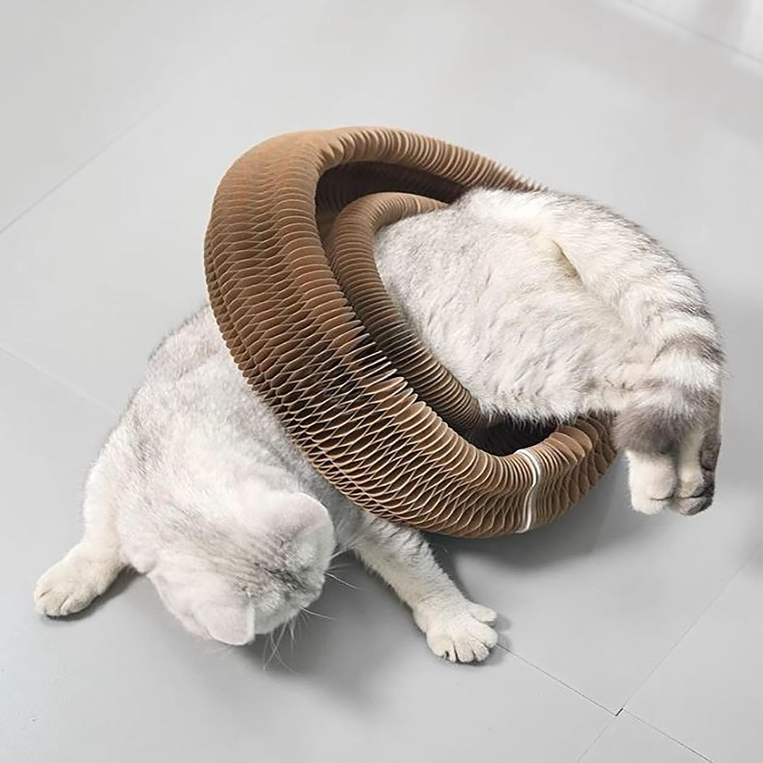 YAKESD Magic Organ Cat Scratcher Board - Interactive Foldable Cat Scratching Pad with Bonus Kring Ball Toy - Durable & Recyclable Cat Toy image number 1