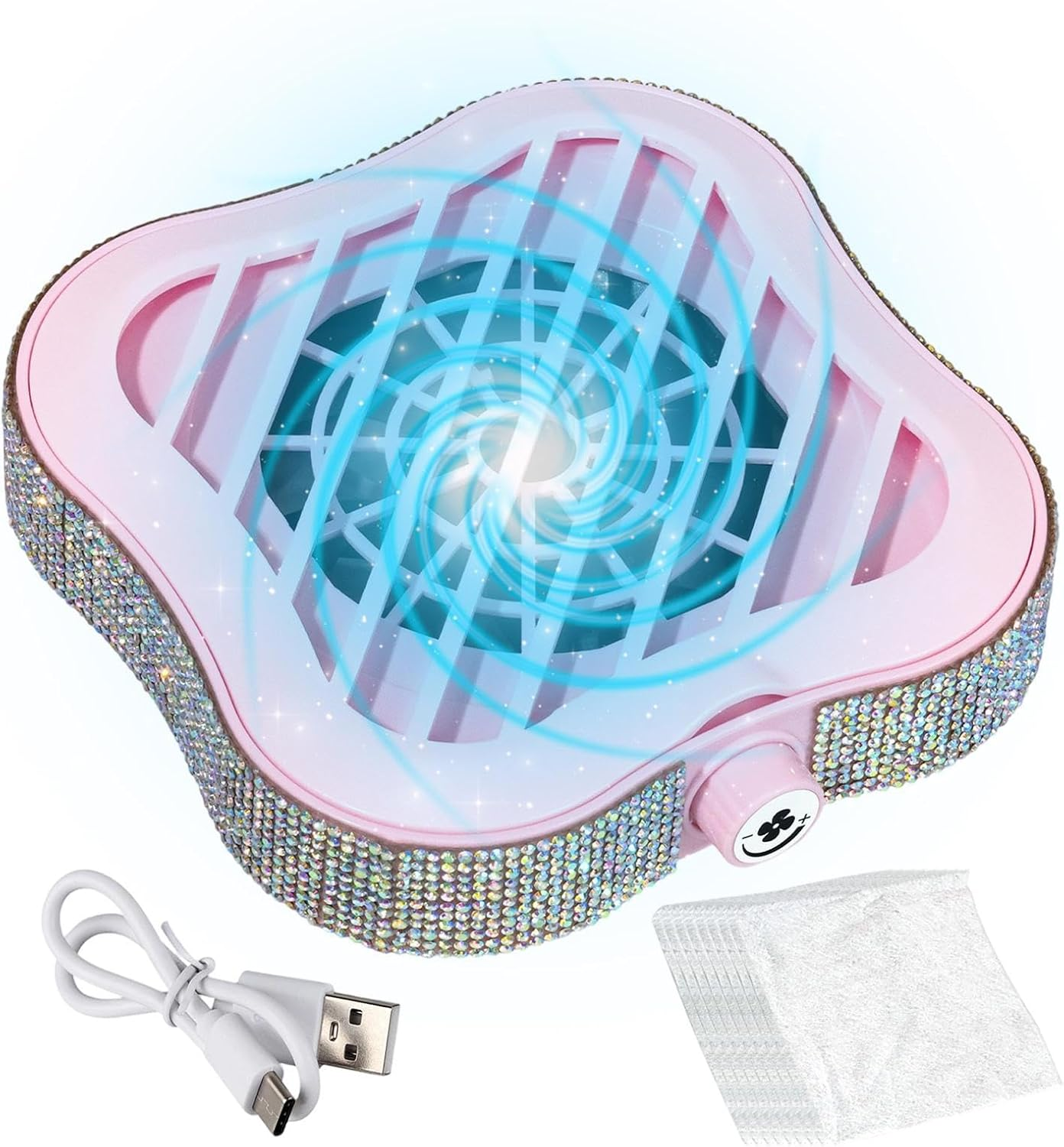 Nail Dust Collector | Quiet Cleaning Tool,Adjustable Suction Power Nail Fan Dust Collector with 10 Filters | for Desk Table Home Room Manicure Beginner Professional