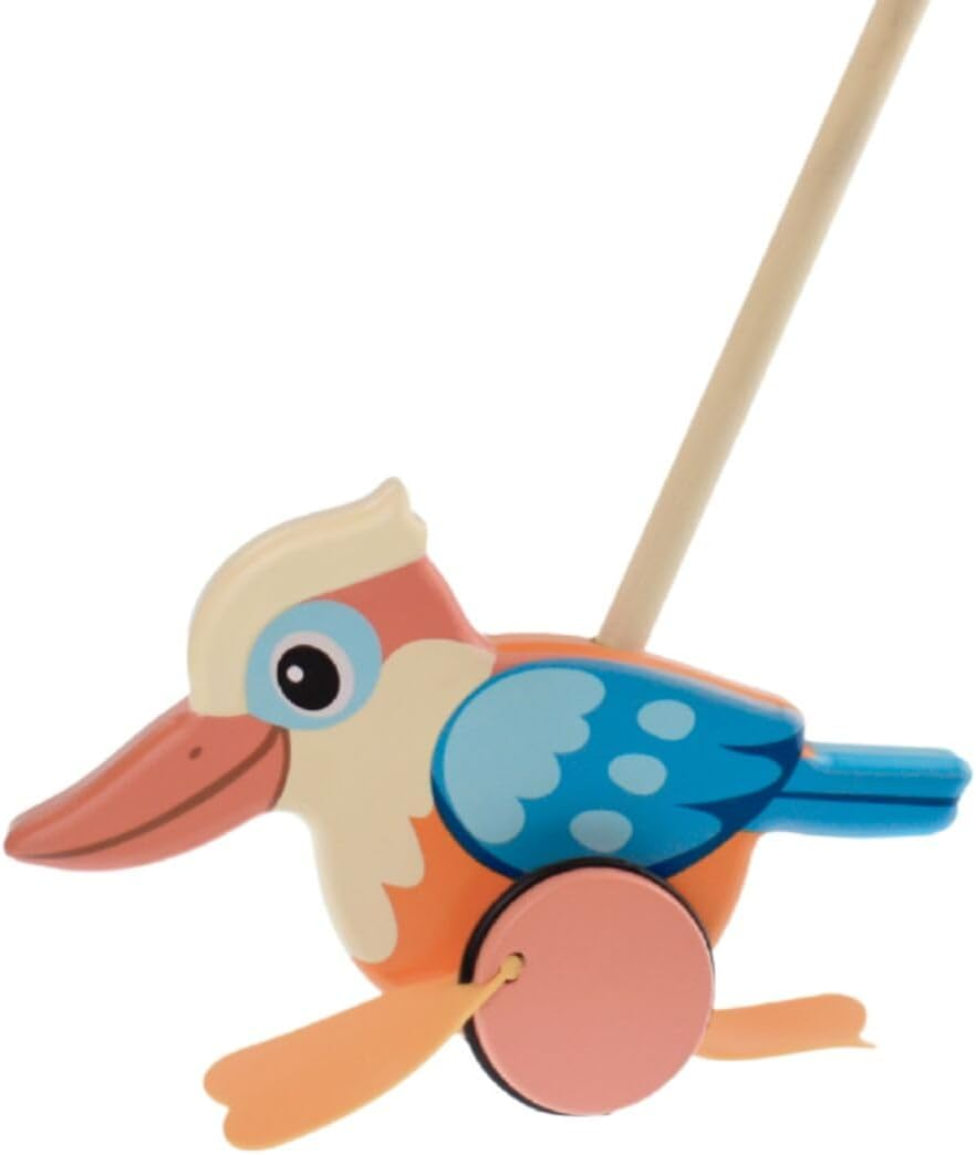 Koala Dream Push along Kookaburra &ndash; Wooden Toddler Push Toy &ndash; FSC Certified Timber, Designed in Australia image number 5