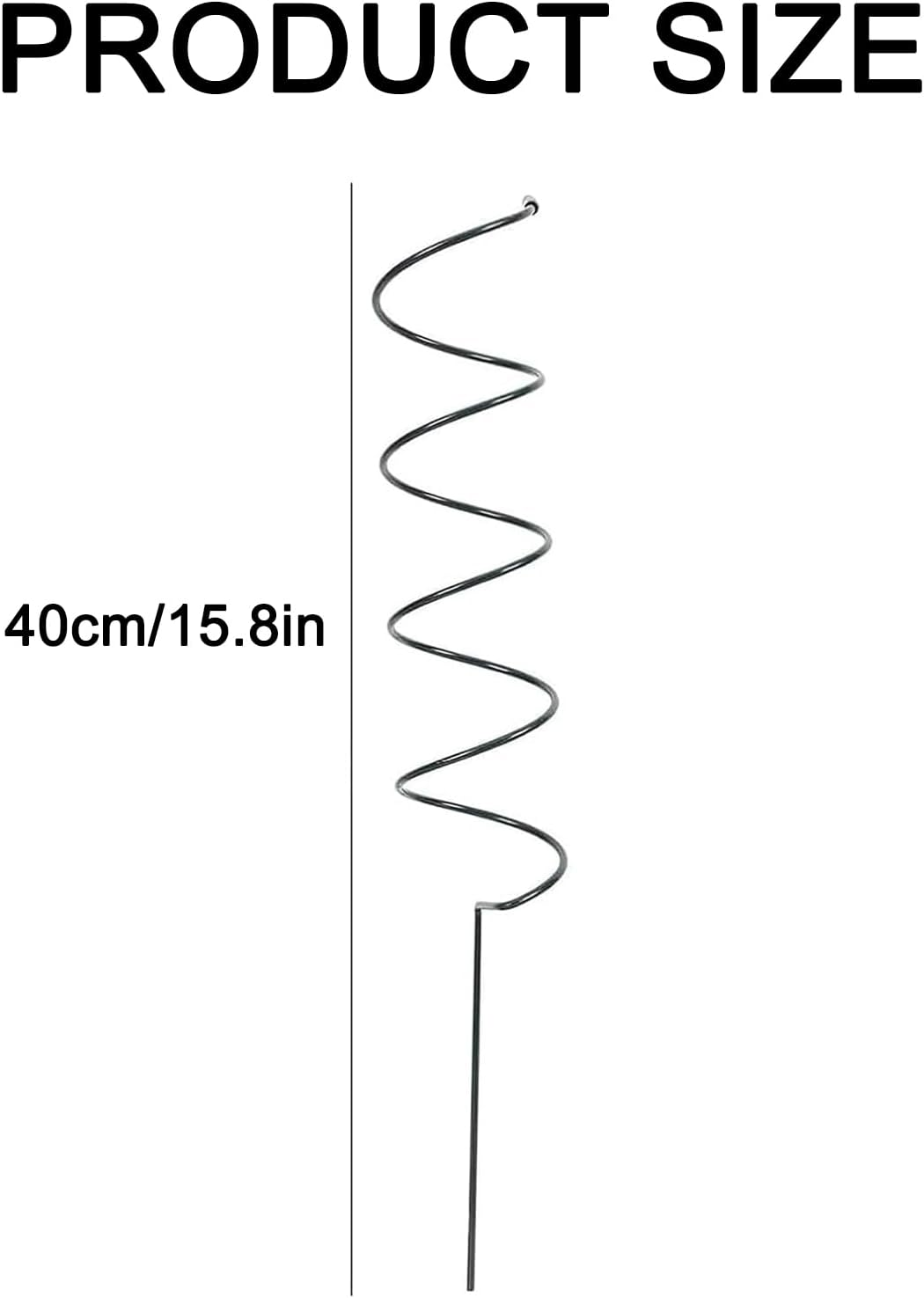 6PCS Green Tomato Spiral Stakes, Heavy Duty Plant Supports for Tomatoes, Peppers, Cucumbers, Vines Vegetables, Reusable Garden Stakes with Spiral Design image number 1