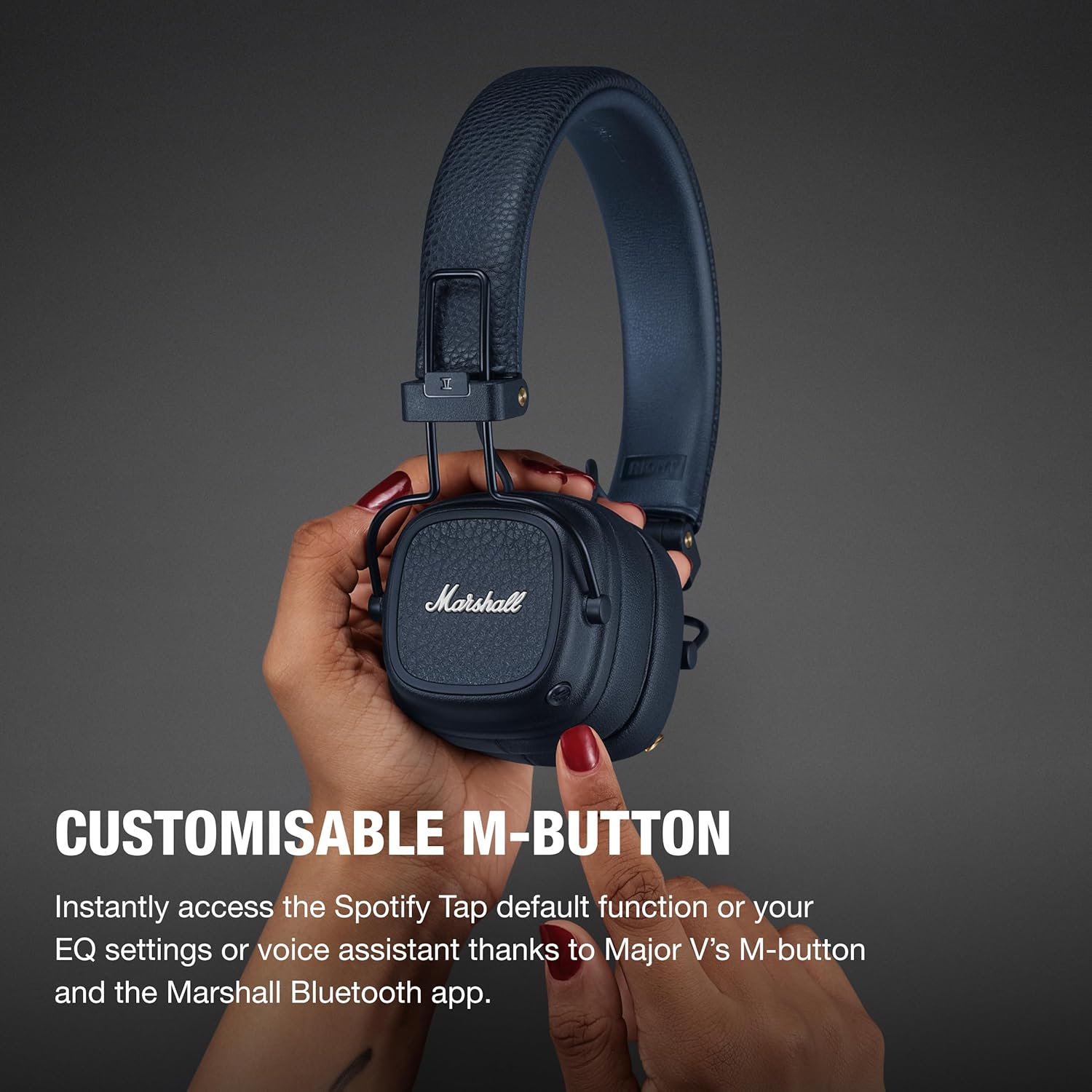Marshall Major V On-Ear Bluetooth Headphones - Midnight Blue image number 3