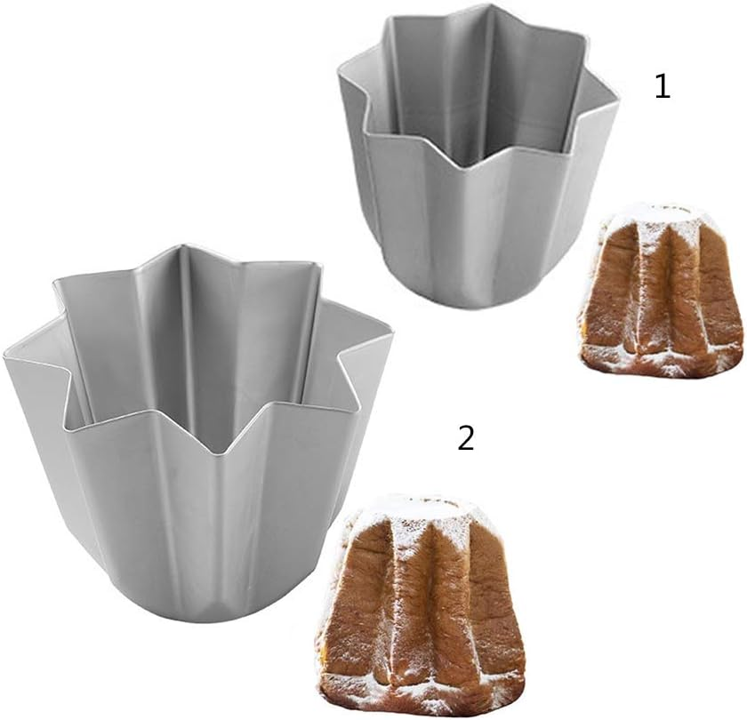 Silver Aluminum Alloy Cake Star Shaped Italian Pandoro Bread Molds Kitchen Baking Tools Mousse Bakeware Aluminum Baking Pan image number 2
