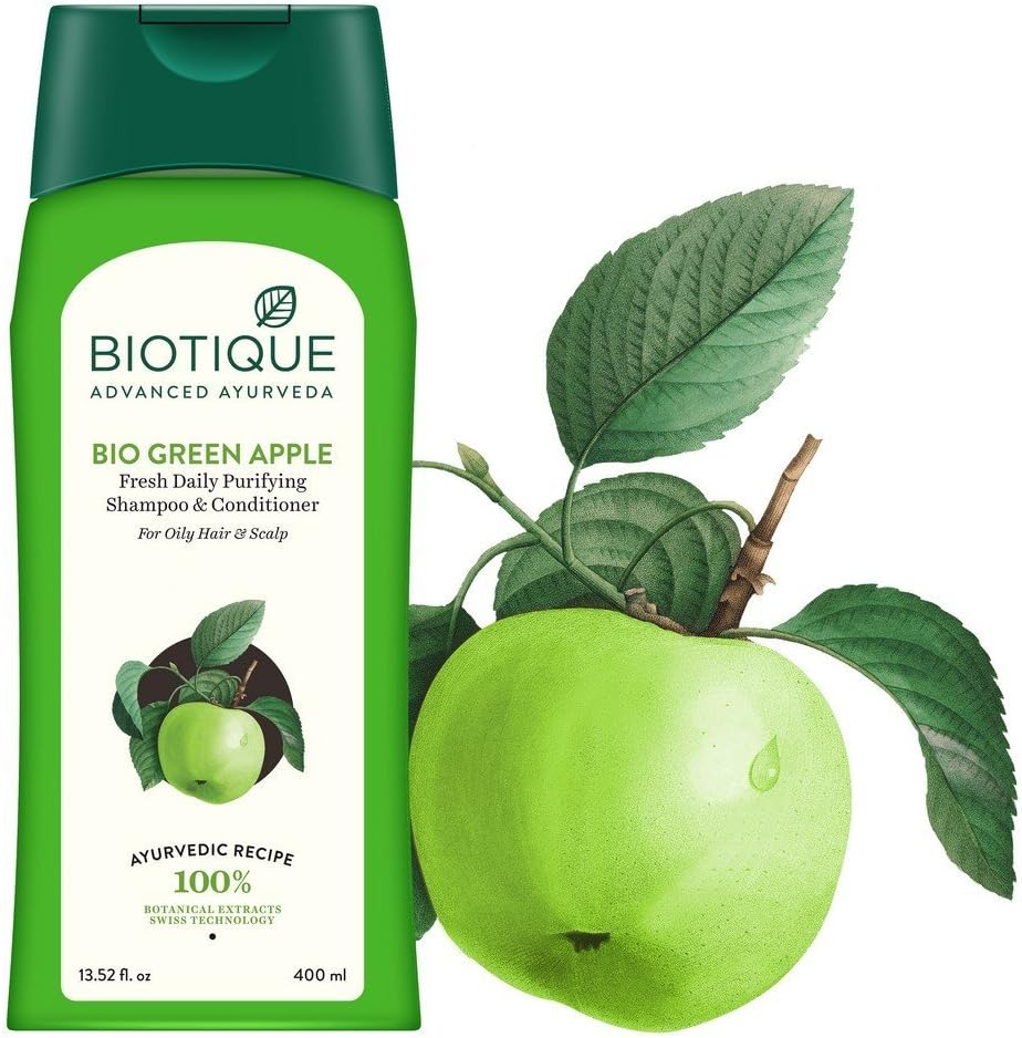 Biotique Green Apple Shampoo, 400Ml image number 1