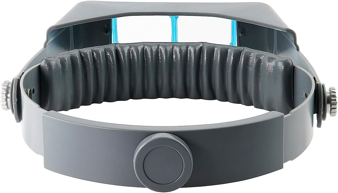 Meichoon Head Magnifier 4 Lenses 1.5X 2X 2.5X 3.5X Hands Free Headband Magnifying Glass for Reading Jewelry Identification Crafts Repair Sewing Cross Stitch Embroidery UC42 image number 2