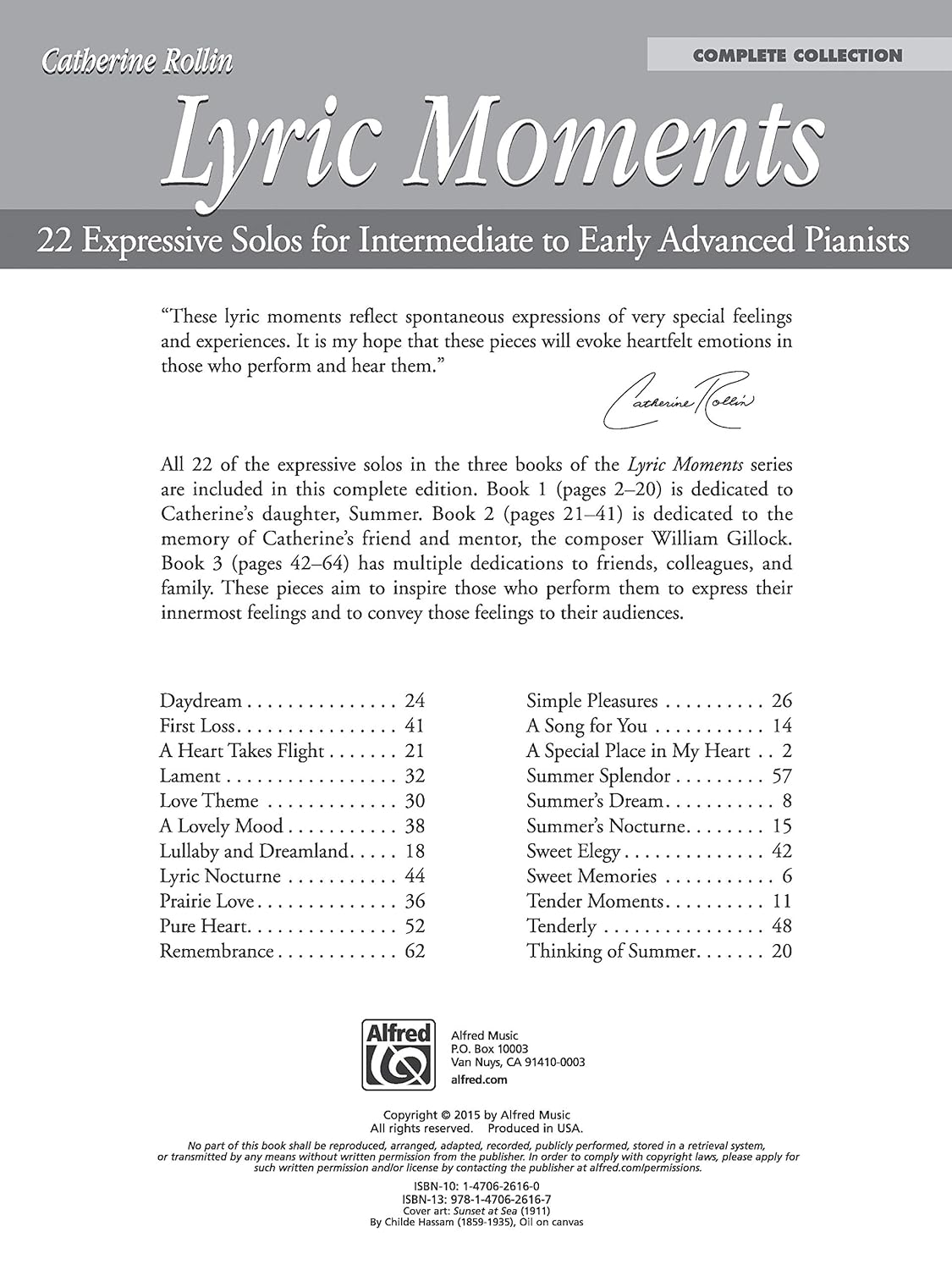 Lyric Moments -- Complete Collection: 22 Expressive Solos for Intermediate to Late Intermediate Pianists image number 2