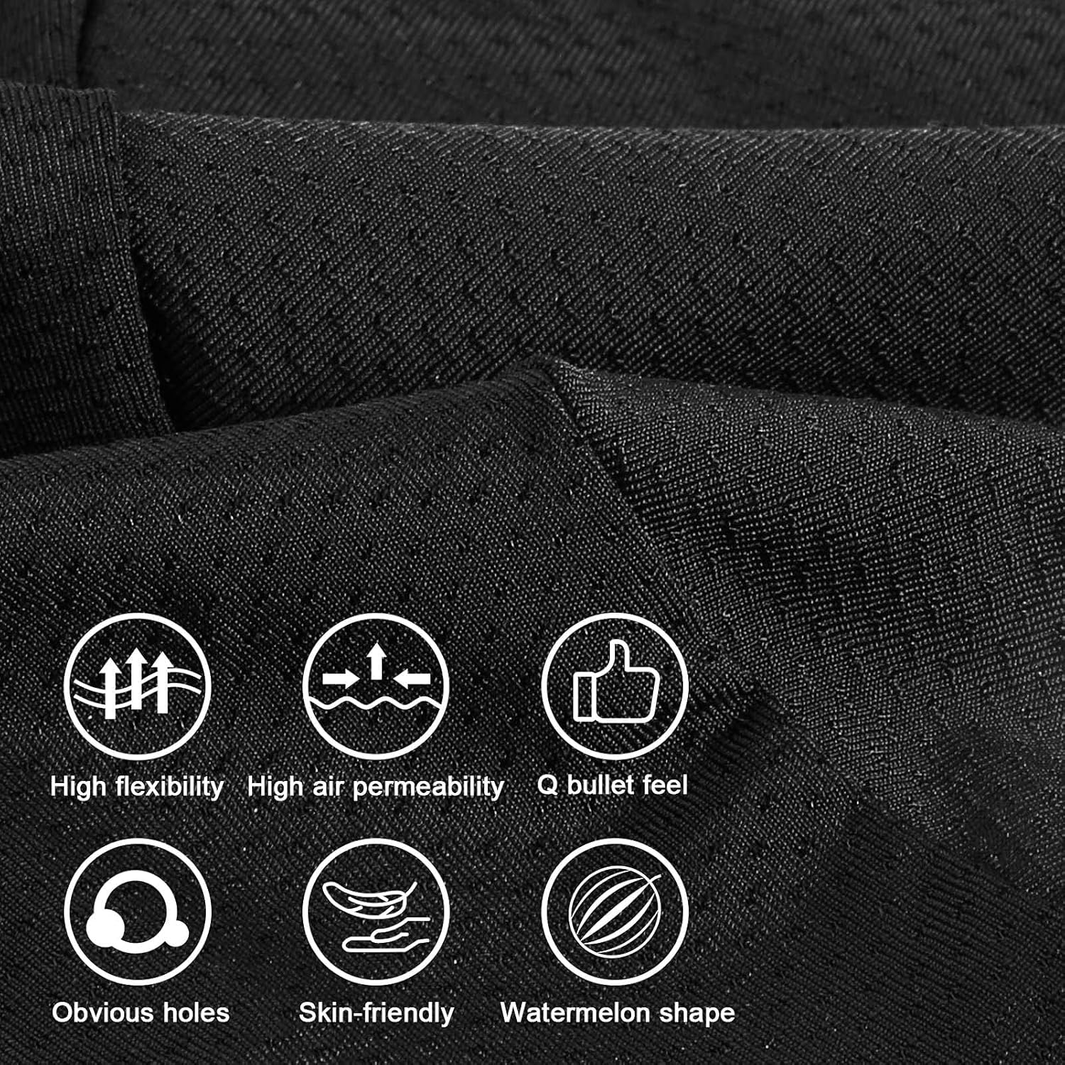 Hapurs 2 Pack Skull Cap Helmet Liner Sweat Wicking Cycling Running Hat, Cycling Skull Caps Wicking Beanie Do Rag Head Wrap for Men Women(Black & Black) image number 4