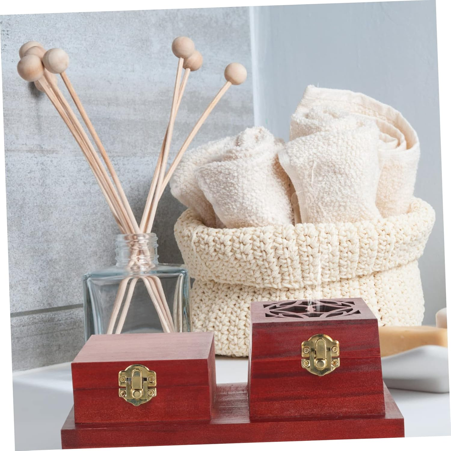 Wooden Incense Holder Japanese Style Desktop Aroma Diffuser Incense Burner Ash Tray image number 6