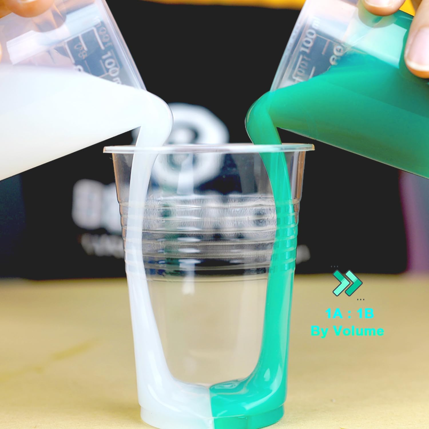 BBDINO Super Elastic Silicone Mold Making Kit, Mold Making Silicone Rubber N.W. 21.16 Oz, Liquid Silicone for Mold Making, Ideal for Casting 3D Silicone Molds| Food Molds 1:1 by Volume, Jade Green image number 1