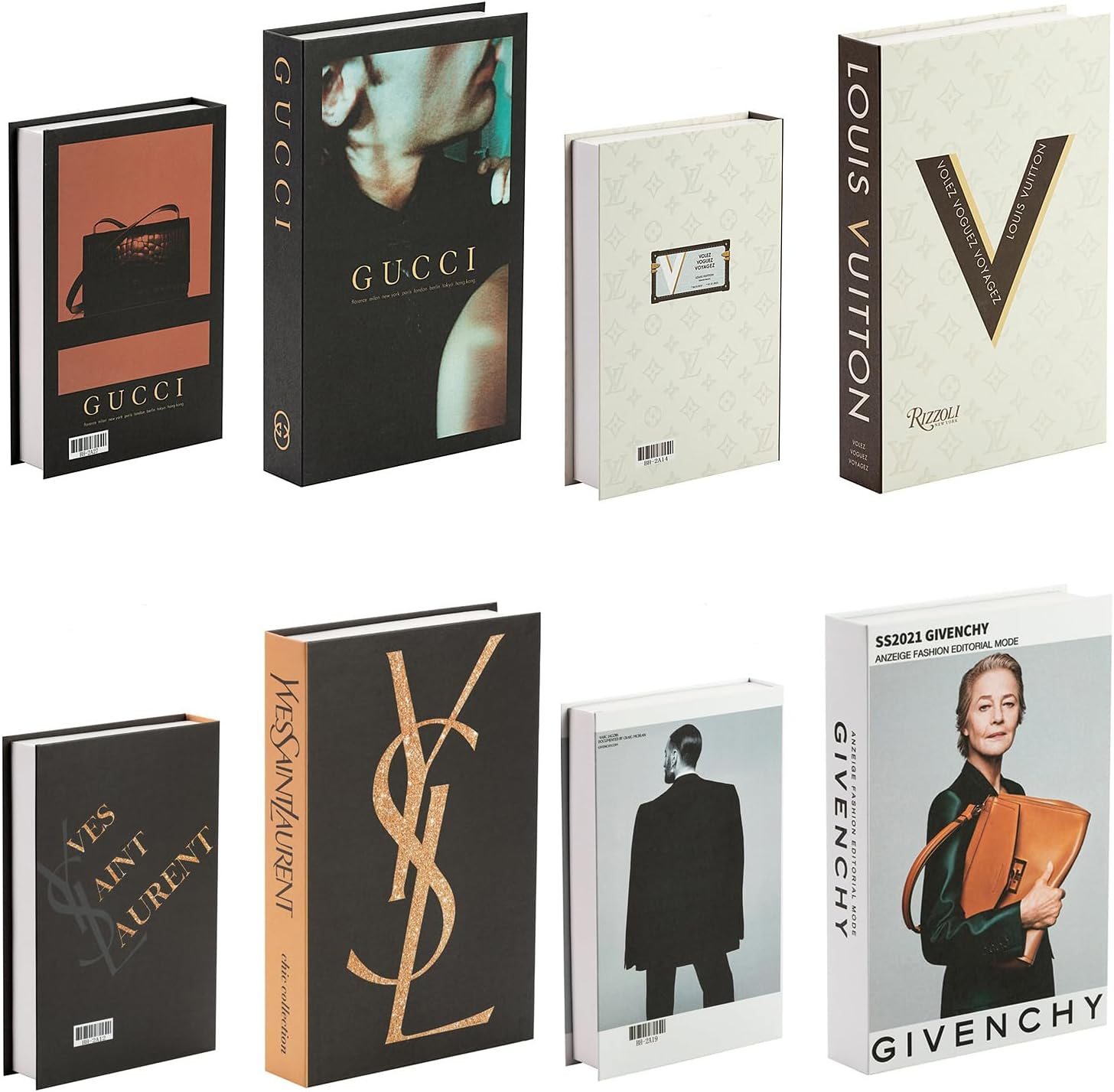 Decorative Books for Home Decor, Set of 4 Stylish Fake Book of Room Decor Aesthetic for Coffee Table Decor,Living Room, Table, Shelf, Modern Hardcover Stacked Display Books (Modern) image number 6