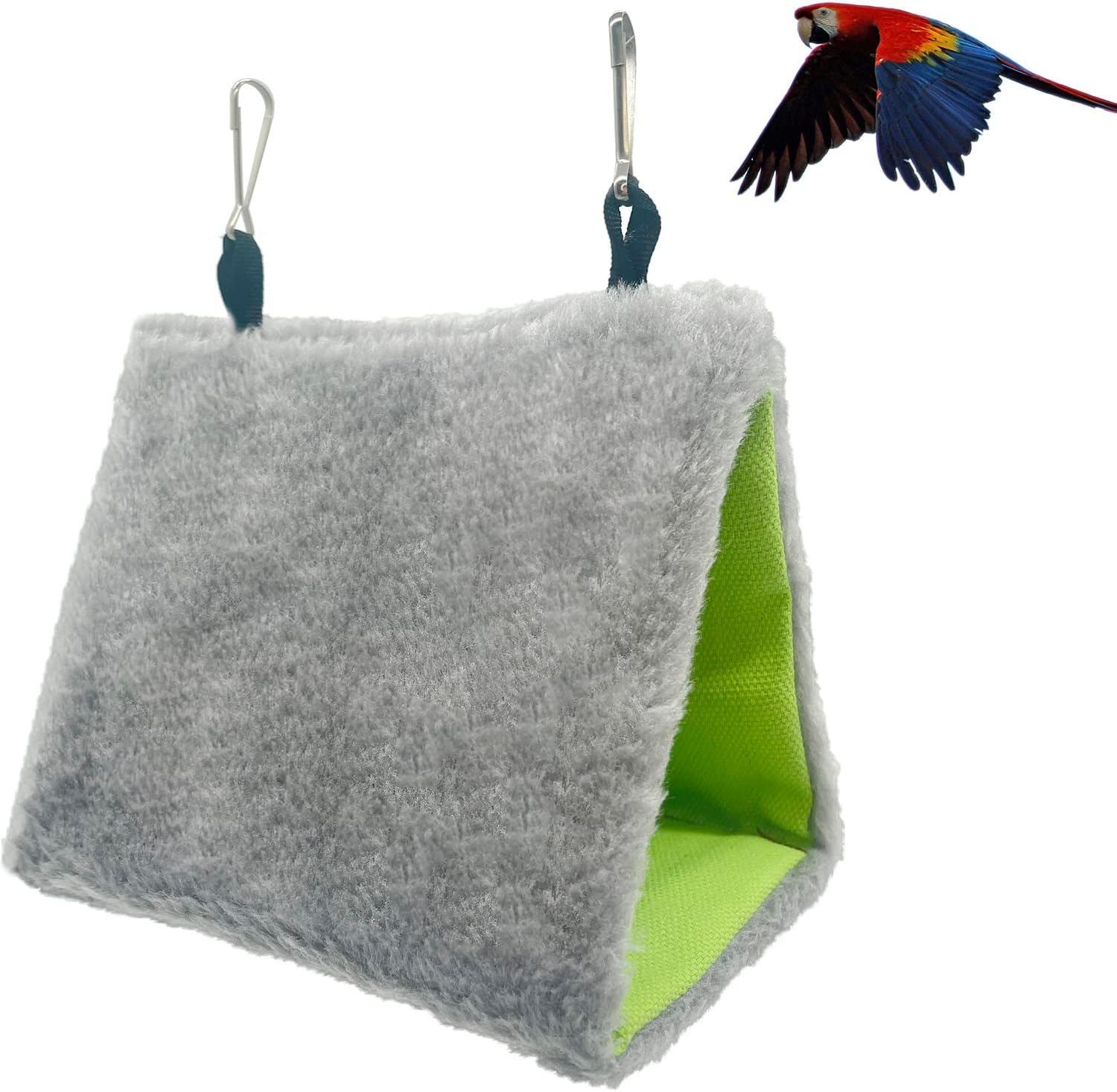 Parrot Hammock Hanging Cave Cage Bird Nest Pet Bird Nest Winter Nest House or Cage Toy Plush Bird House for Small Animals Hanging House Bed Swing Rat Ferret Hamster image number 6