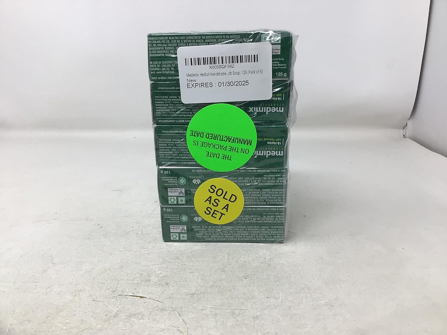 Medimix Herbal Handmade Ayurvedic Classic 18 Herb Soap for Healthy and Clear Skin Pack of 5 (5 X 125 G) image number 2