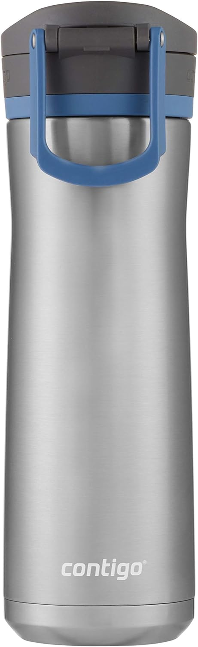 Contigo Jackson Chill Autopop Water Bottle 591Ml - Double-Walled Vacuum Insulated, One-Handed AUTOPOP&reg; Leak-Proof Lid with Protective Cover, Wide Mouthpiece, Secure Button Lock - Stainless Steel image number 7
