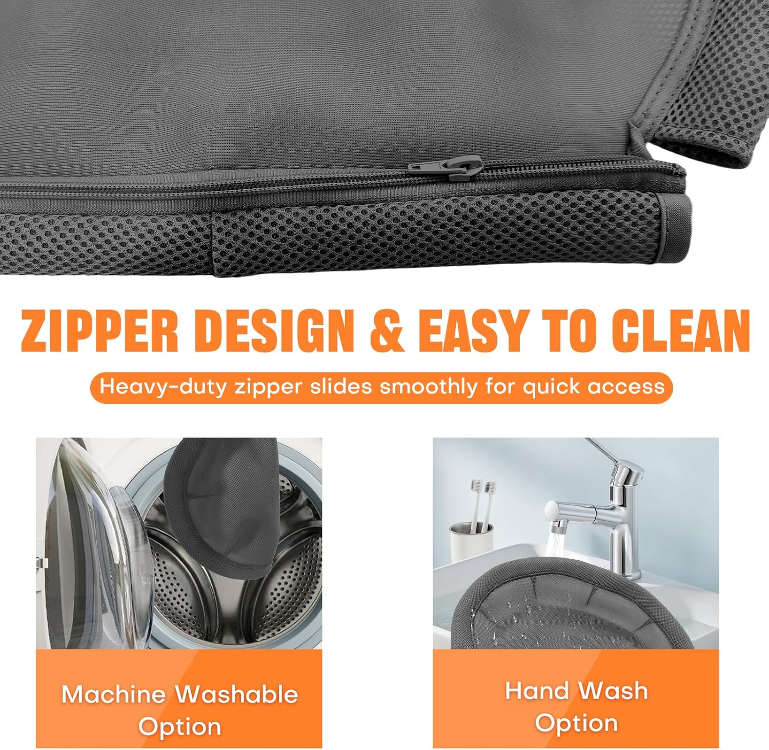 Homegroove Cat Window Perch, 18 X 12 Inch Foldable Cat Hammock for Window with Sturdy Metal Frame, Breathable Cordless Window Bed for Resting Seat for Indoor Cats (Black, 45 X 30 CM)