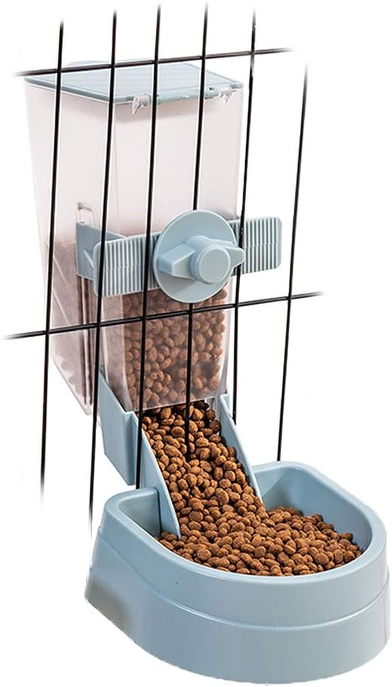 Oncpcare 1L Automatic Rabbit Food Dispenser, Rabbit Food and Water Bowls, Small Pet Feeder with Lid, Great for Rabbits, Ferrets, Cats, Birds