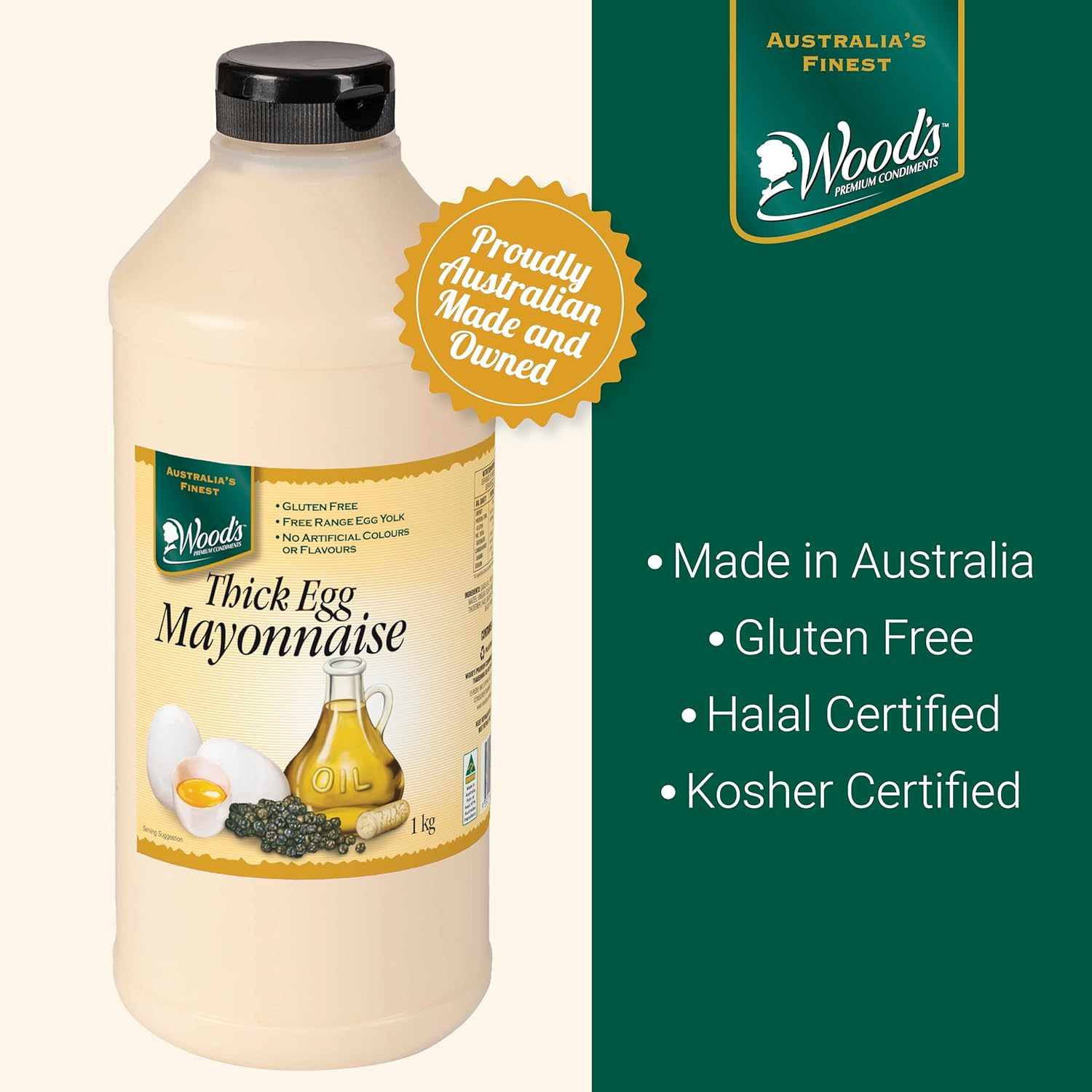 Wood'S Thick Egg Mayonnaise 1 Kg image number 1