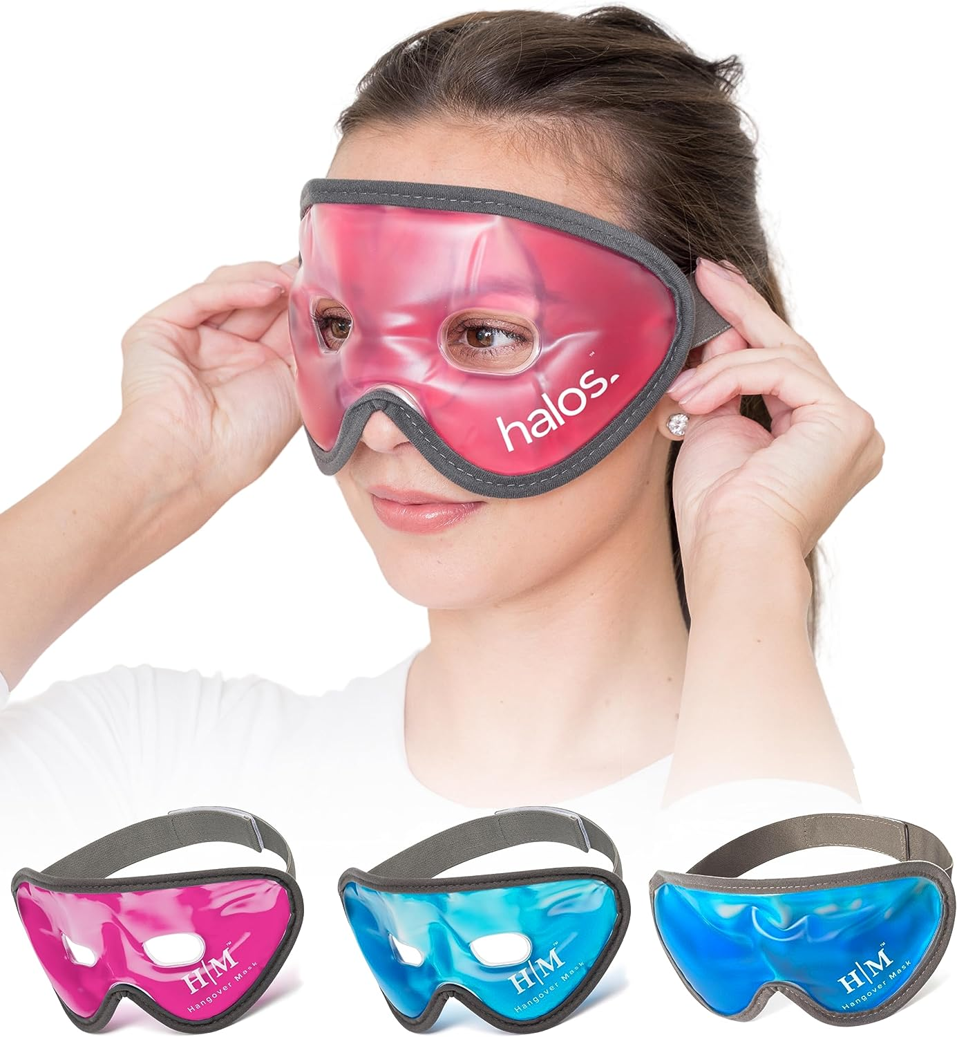 Cooling Eye Mask -Myhalos Mask- Reusable Gel Eye Mask for Cold Therapy- Our Ice Eye Mask Helps Soothe Puffy Eyes and Dark Circles Cold Eye Mask