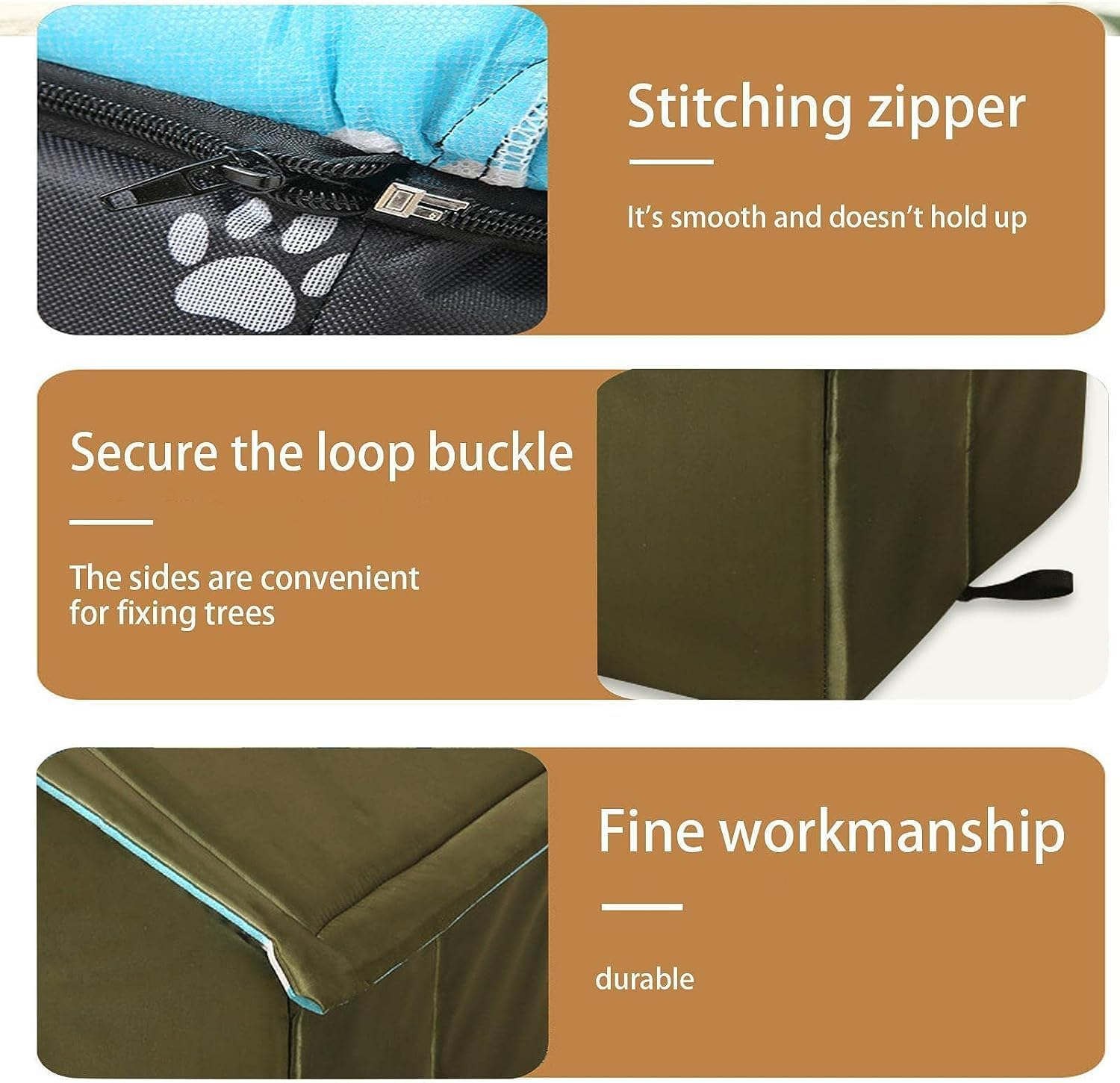 Outside Cat House | Portable Outdoor Cat Bed with Removable Soft Mat - Weatherproof Cat Houses for Outdoor Cats Dogs and Small Animals image number 4