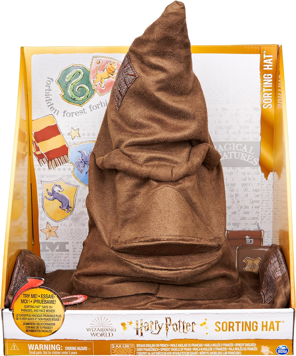 Wizarding World, Talking Sorting Hat with 15 Phrases for Harry Potter Pretend Play, Kids&rsquo; Toys for Aged 5 and Up image number 4