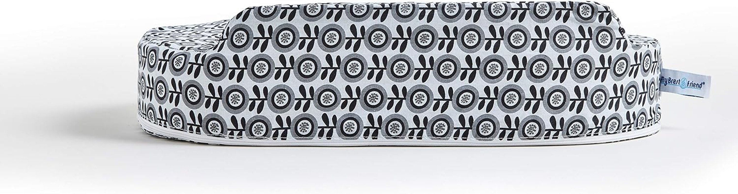 My Brest Friend Nursing Pillow - Midnight Poppy,Grey. Black image number 5