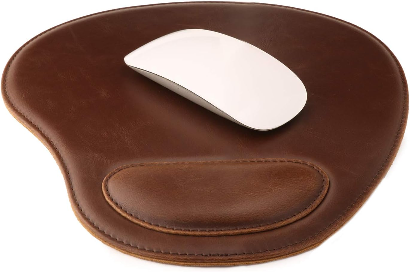 Londo Leather Oval Mouse Pad with Wrist Rest