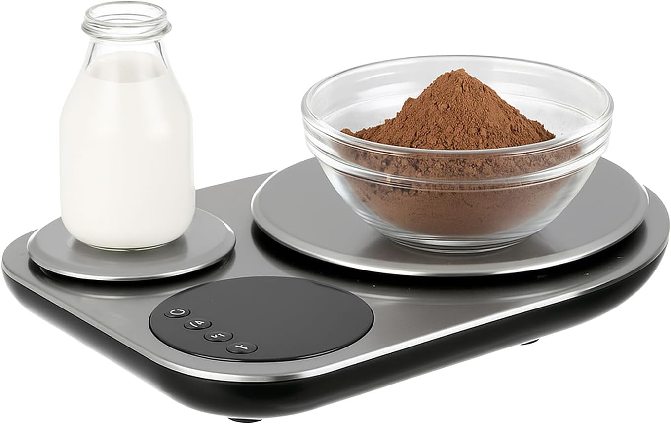 Kasanova Smartchef Digital Kitchen Scales Double Platform, Stainless Steel ABS Plastic Electronic Components image number 5