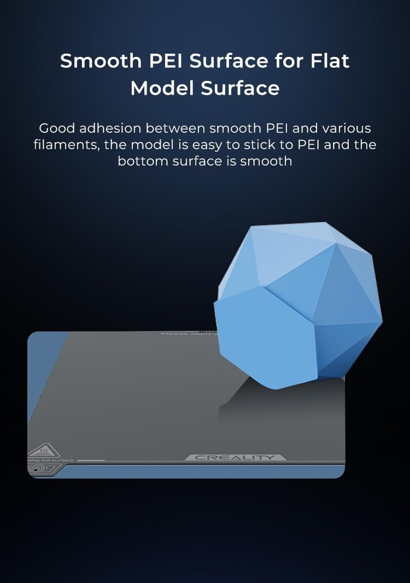 Creality Upgraded K1C Smooth PEI Build Plate Kit (235 * 235Mm), without Soft Magnetic Sticker, Wipe Nozzle Design, Wear-Resistant and High-Temperature, 3D Printer Platform for K1C image number 2