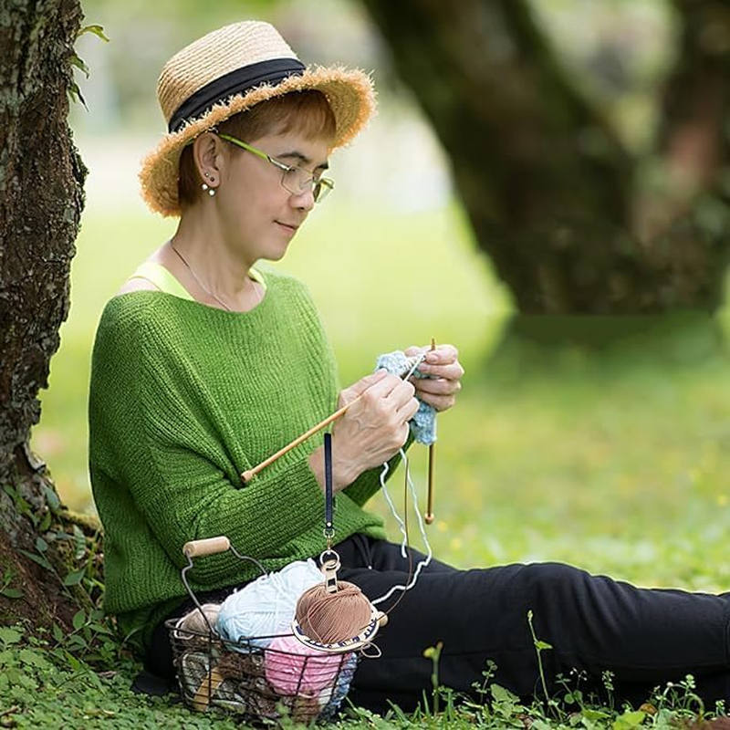 Walquicks Portable Wrist Yarn Holder, Mini Yarn Minder Prevents Yarn Tangling and Misalignment, for Crocheting, Wooden Yarn Organizer to Prevent Entanglement, String Dispenser for Craft Lovers Gift image number 3