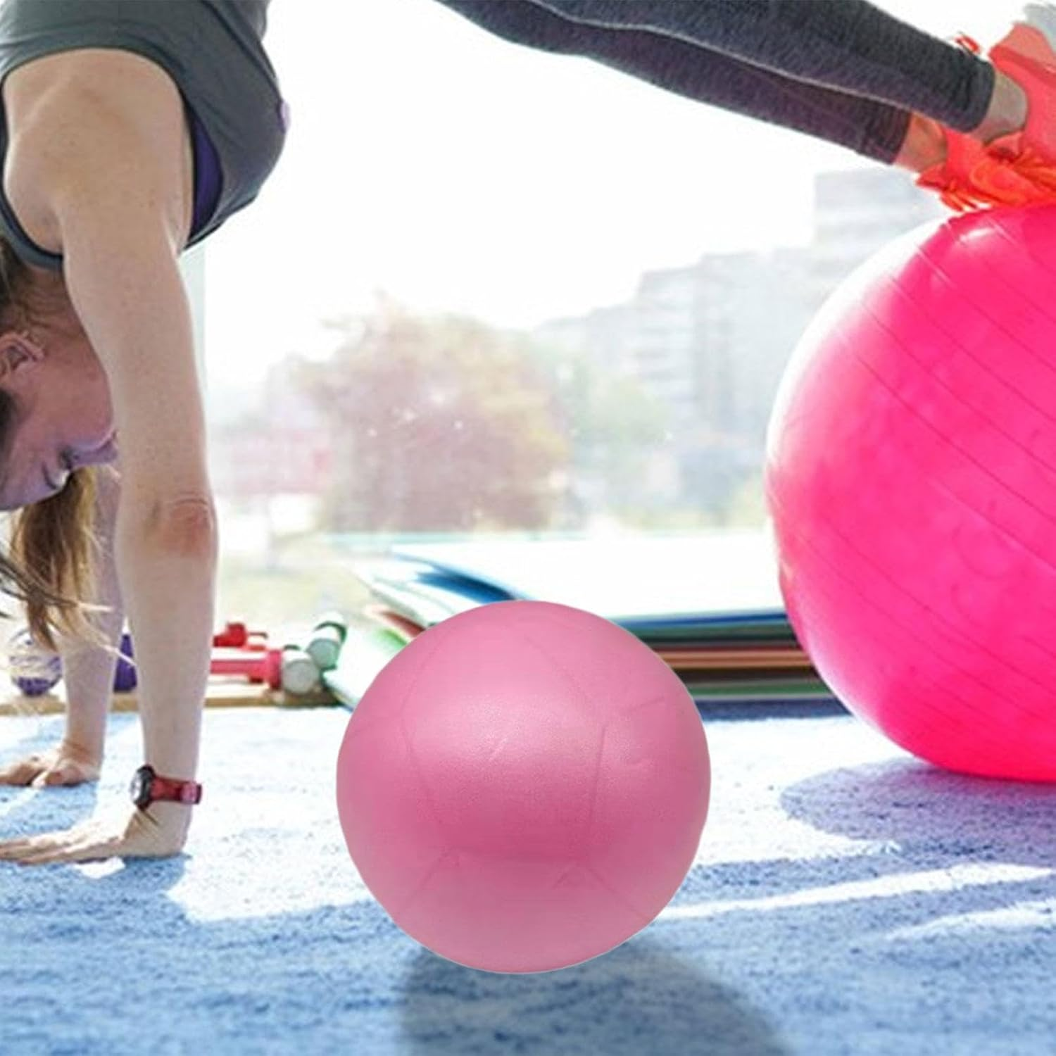 Small Pilates Ball, Rhythmic Gymnastics Ball Barre Ball for Kids Yoga Ball Balance Ball for Balance Workout Home Gym Exercise image number 1