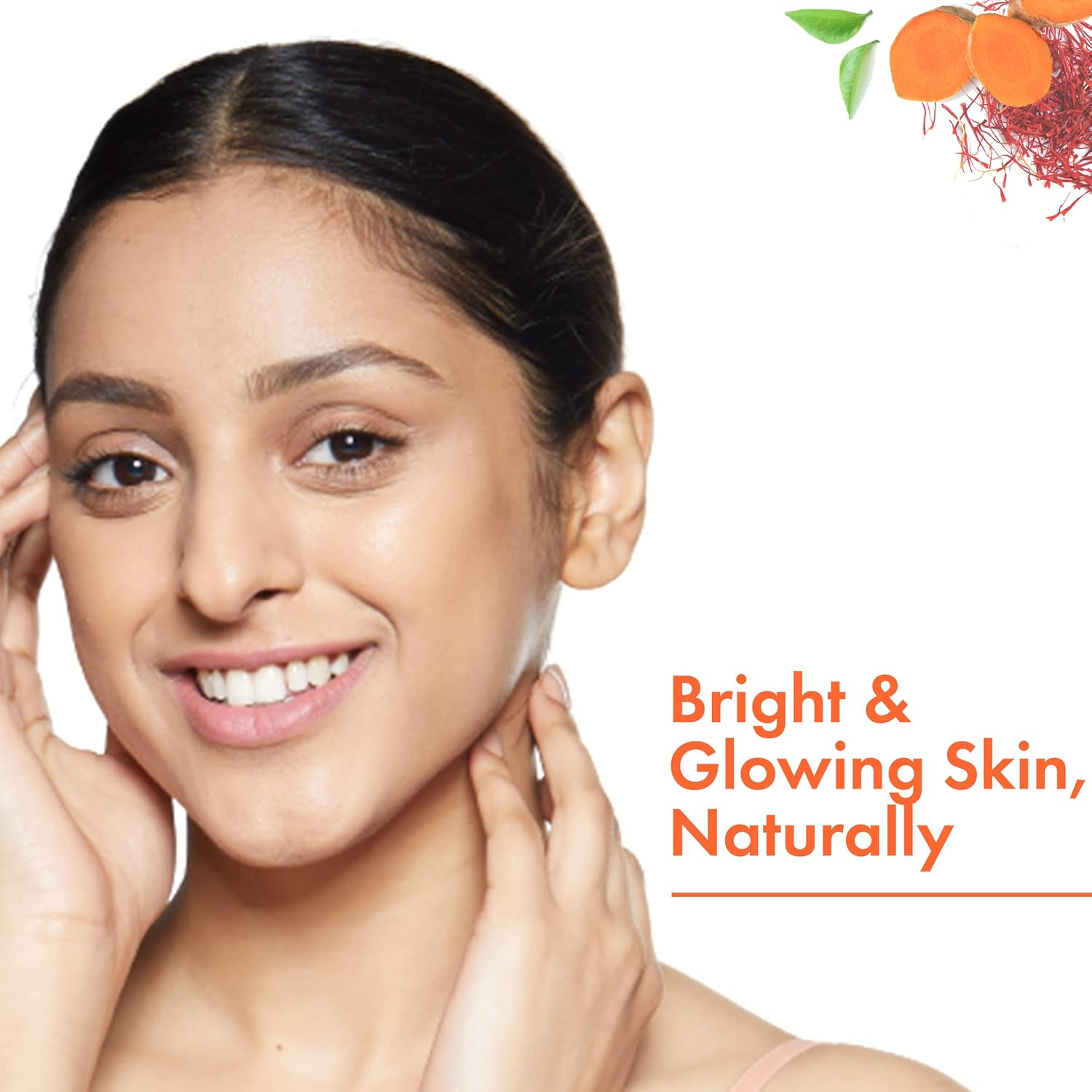 Good Vibes Ubtan Insta Glow Face Mask, 50 G | Brightening, Cleansing, Smoothening Face Pack for All Skin Types | with Turmeric, Saffron, Sunflower Seed Oil | No Parabens, Sulphates & Mineral Oil image number 5