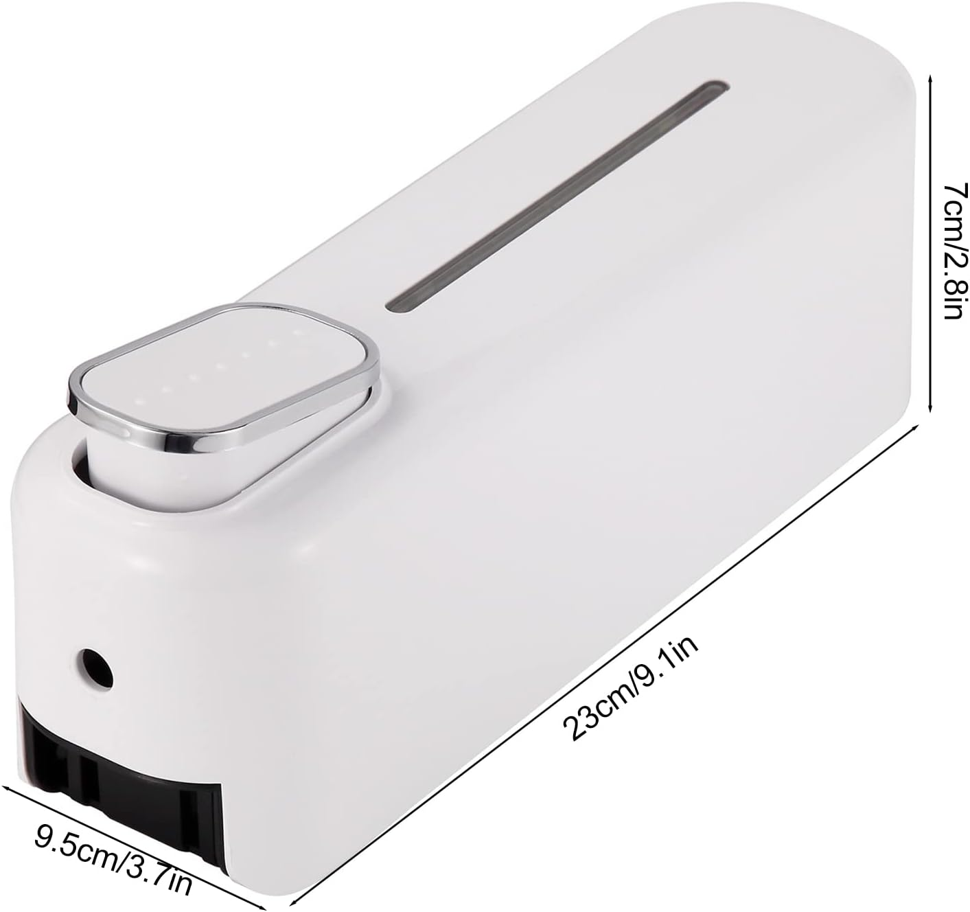 Soap Dispenser Wall Mount, 300Ml ABS Easy to Install Manual Soap Dispenser Convenient to Press Shower Gel Container with Transparent Window Design for Bathroom Hotel (White) - Black image number 7