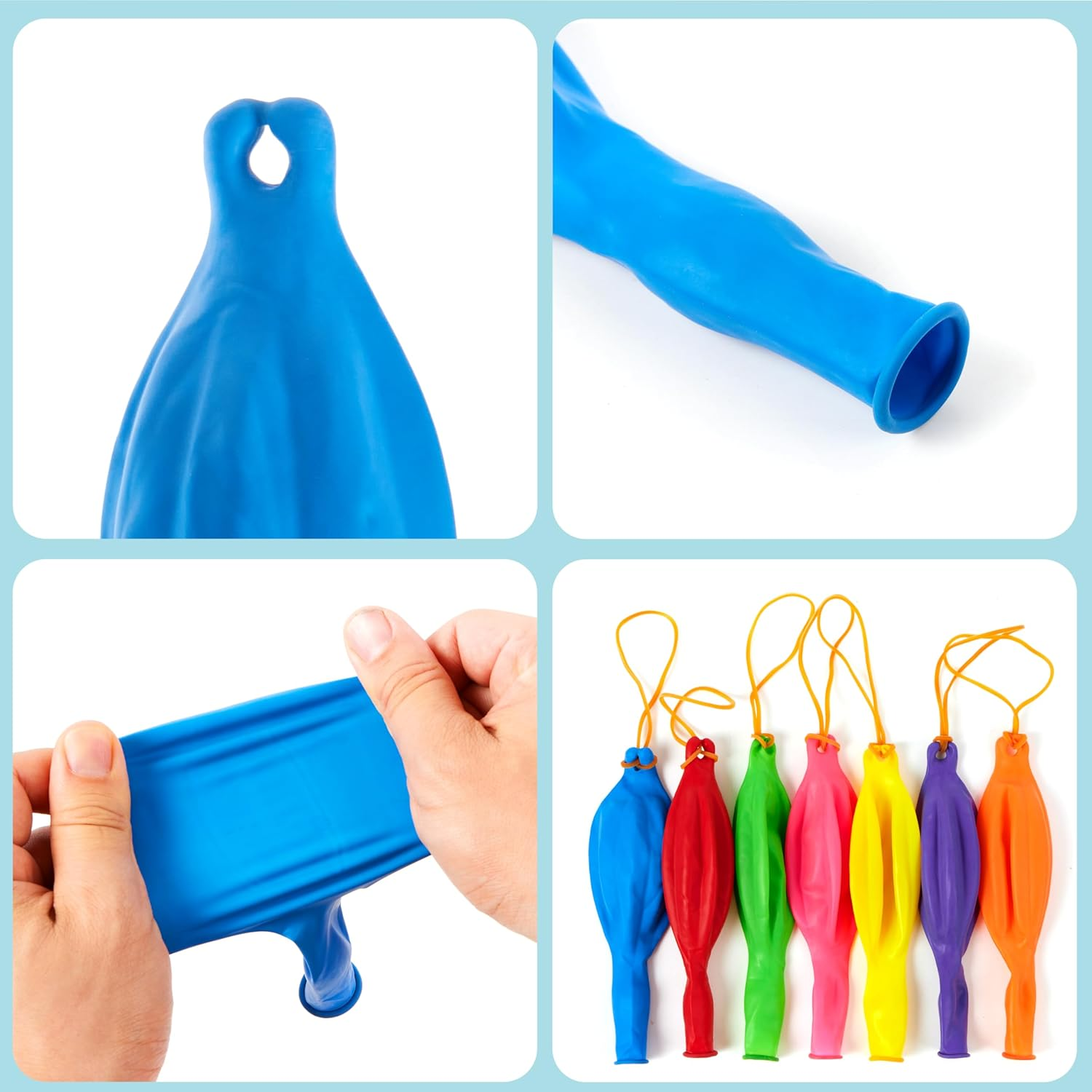 JOYIN 36 Pcs Punch Balloons, Punching Balloons, Party Favors for Kids 8-12, Balloons Assorted Colors with Rubber Band Handle for Birthday Party Favors, Goodie Bags Stuffers