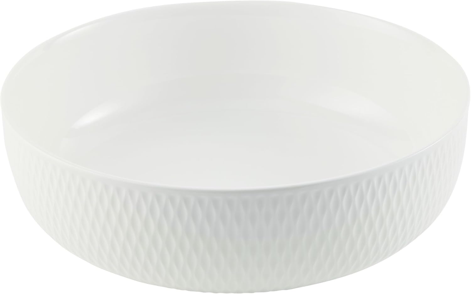 Maxwell & Williams White Basics Diamonds round Serving Bowl 25Cm