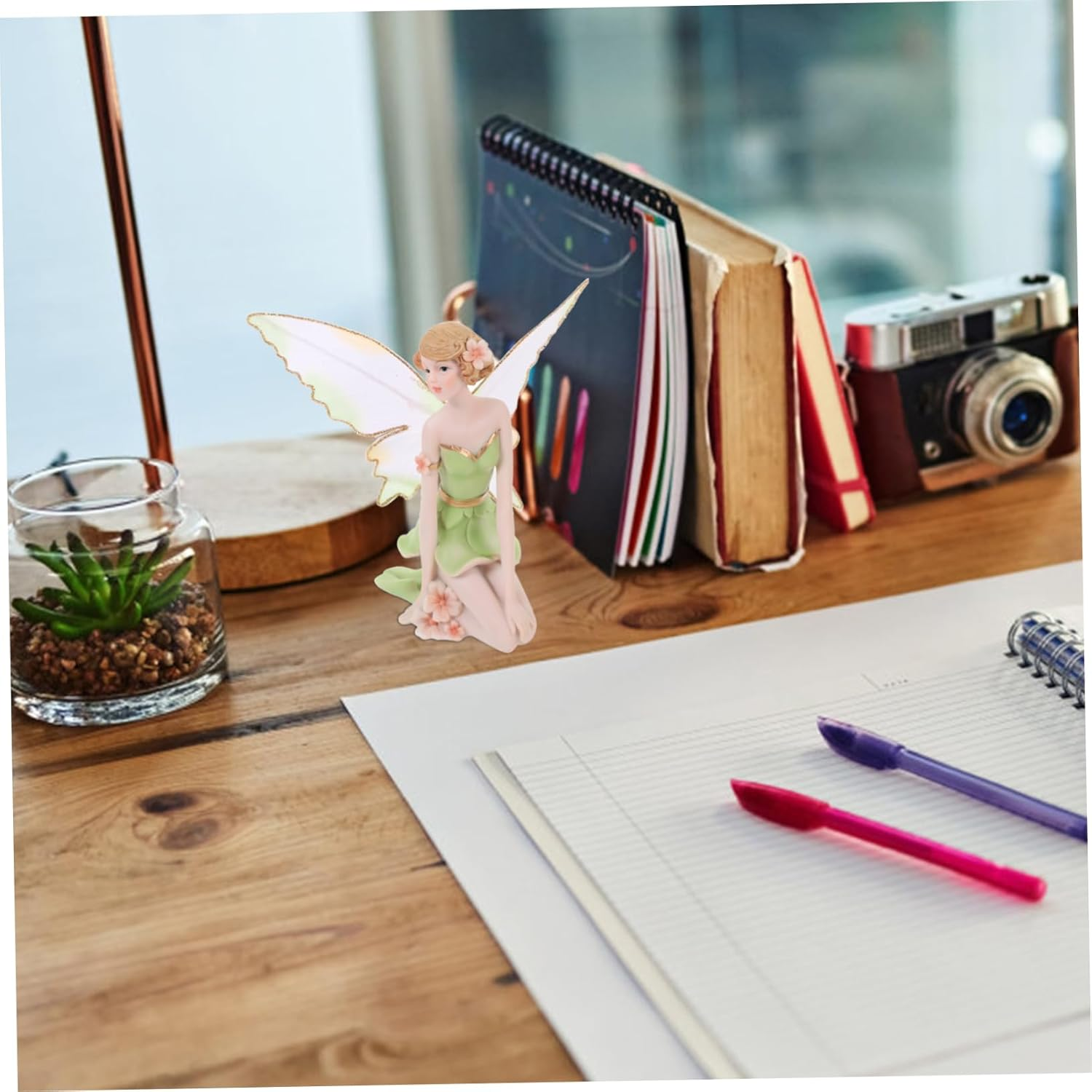 STOBAZA Resin Fairy Statue Adorable Fairy Ornament Cute Home Decor for Desktop image number 4