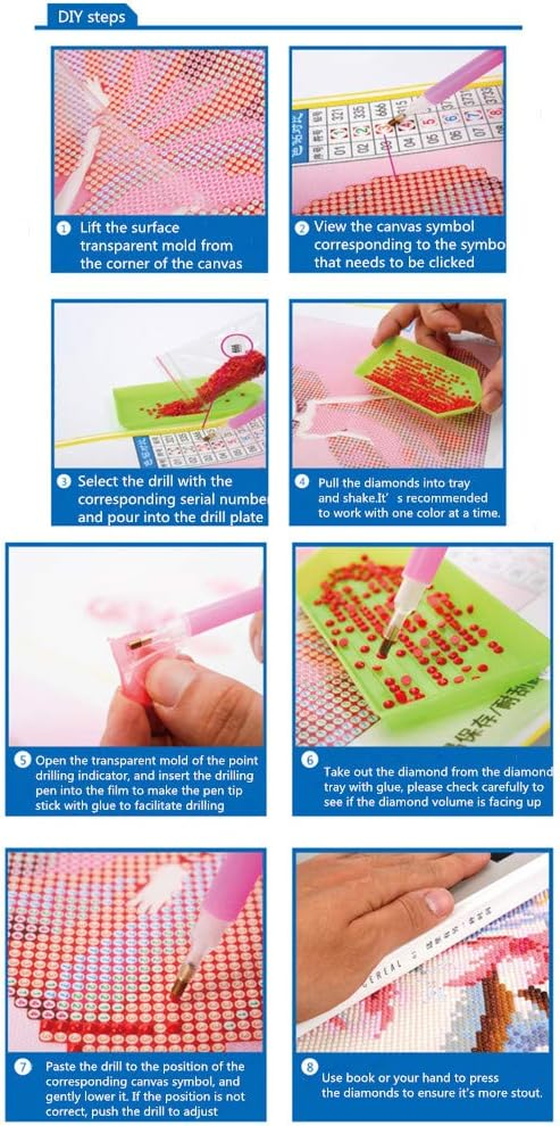 5D DIY Diamond Painting Kits, for Kids & Adults,Cartoon Skull Diamond Painting round Full Drill Diamond Point Art Crafts Home Wall Decoration 15.8 X 15.8Inch image number 4