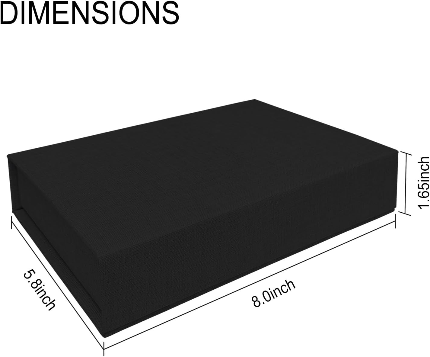 Sprsthai Photo Storage Box 4X6 5X7 - Archival Photo Organizer Box with Lid, Stackable Memory Keepsake Box for Photos, Pictures, Certificates, Jewelry & Scrapbooking Supplies, Black image number 4