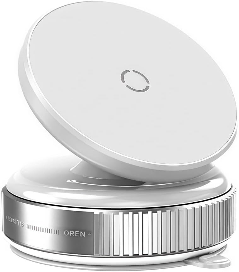 Magnetic Suction Phone Holder, 2025 New Vacuum Magnetic Suction Phone Holder Foldable and Retractable, 360&deg; Stretchable for Car/Gym/Smooth Surface Kitchen Stand Cellphone (Starmoon White)