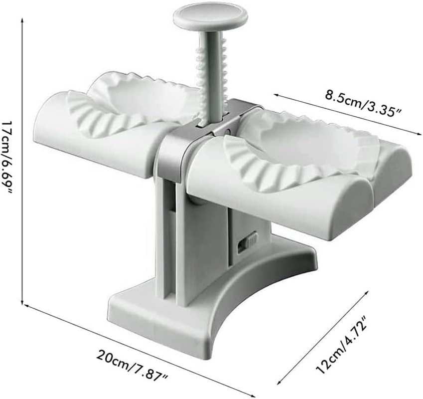 Stainless Steel Double Head Automatic Dumpling Maker Machine - Versatile and Efficient Dumpling Press for Home Kitchen, Creates Wontons, Ravioli and Pies - Food-Grade 304 Material - Easy to Clean image number 1