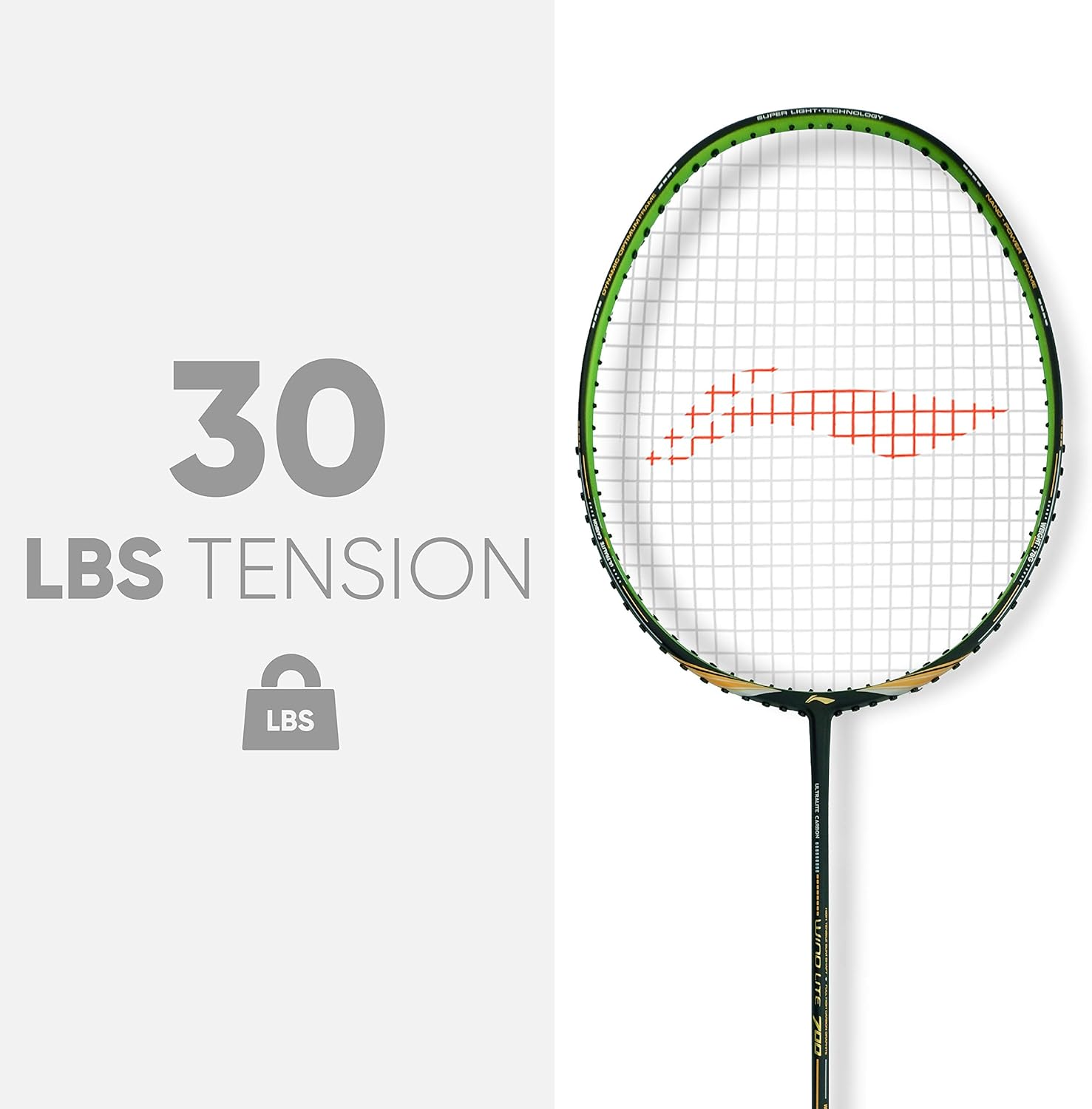 Li-Ning Wind Lite Strung Badminton Racquet with Free Full Cover (78 Grams. Powered by Windstorm) image number 2