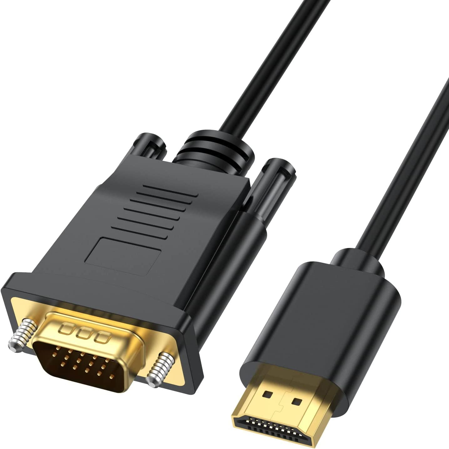 HDMI to VGA Cable 6 Feet, 1.8M HDMI to VGA (Male to Male) 1080P HD Video Cord Compatible for Computer, Desktop, Laptop, PC, Monitor, Projector, HDTV and More image number 4