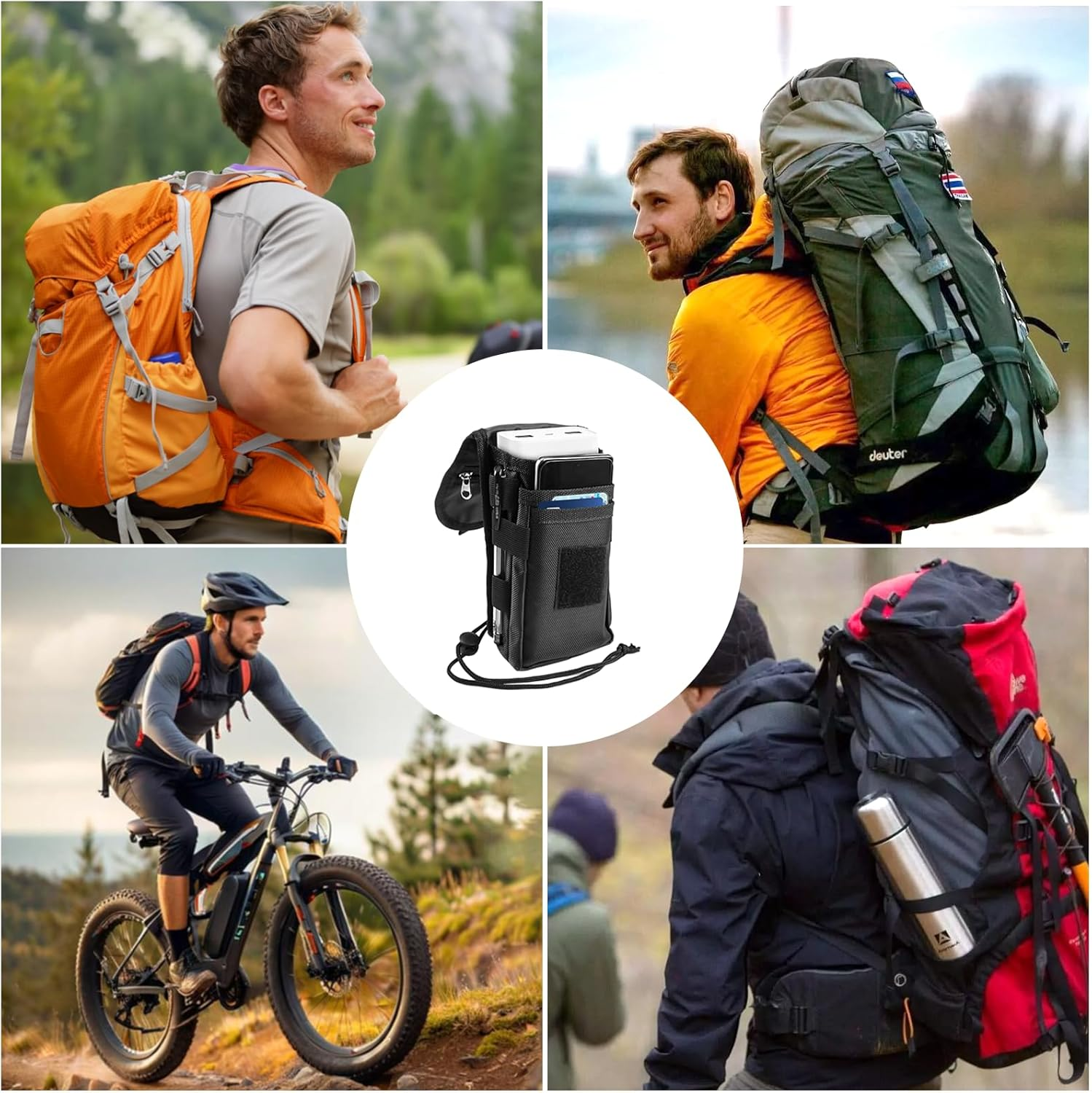 Mobile Phone Belt Bag Premium Universal Belt Bag Mobile Phone Case with Multiple Compartments and Reinforced Clip Made of Robust Oxford Fabric Portability and Abrasion Resistant Ideal for Outdoor image number 3