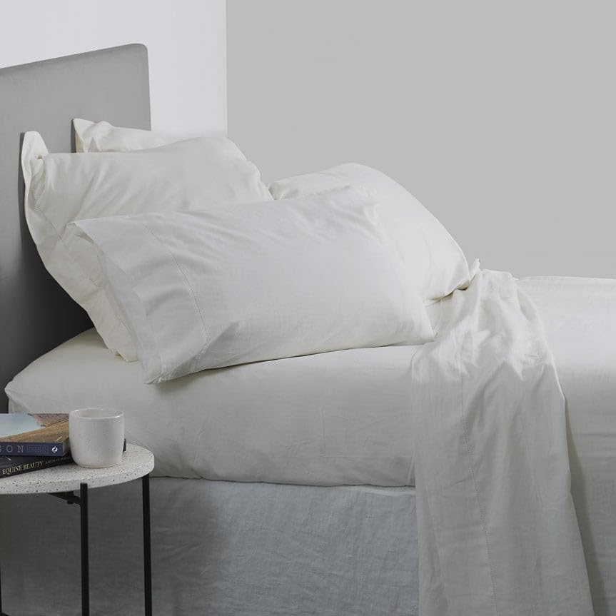 Seneca Union Hemstitch Sheet Sets and Pillowcases, White, King image number 5
