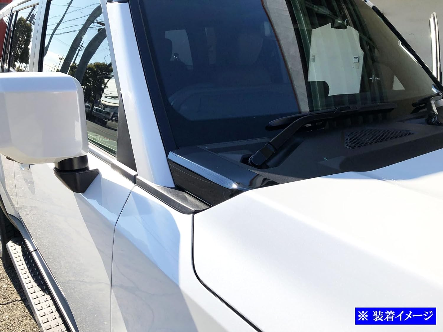 BRIGHTZ Rankle 250 TRJ250W GDJ250W Stainless Steel Front Wiper Side Panel, 2 PC, Piano Black [FRO-ETC-MID-084] Rankle Land Cruiser 250