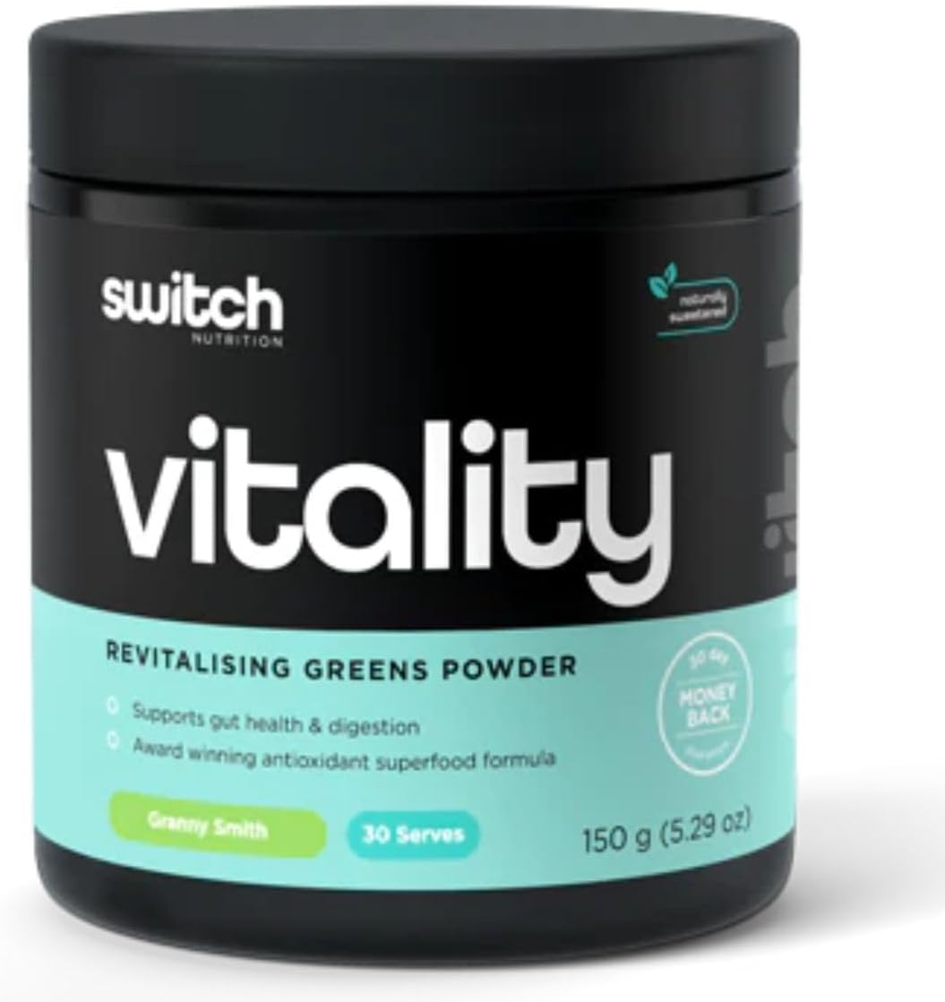Switch Nutrition Vitality Switch Revitalising Greens Powder 30 Serves Granny Smith Apple